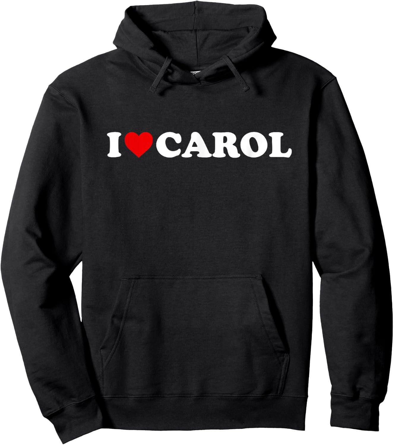 I Love Carol - Heart Hoodie - Hoodie | Black