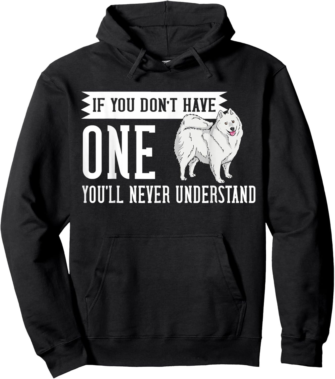 American Eskimo Dog Puppies Owner Lover Men Women Kids Hoodie - Hoodie | Black