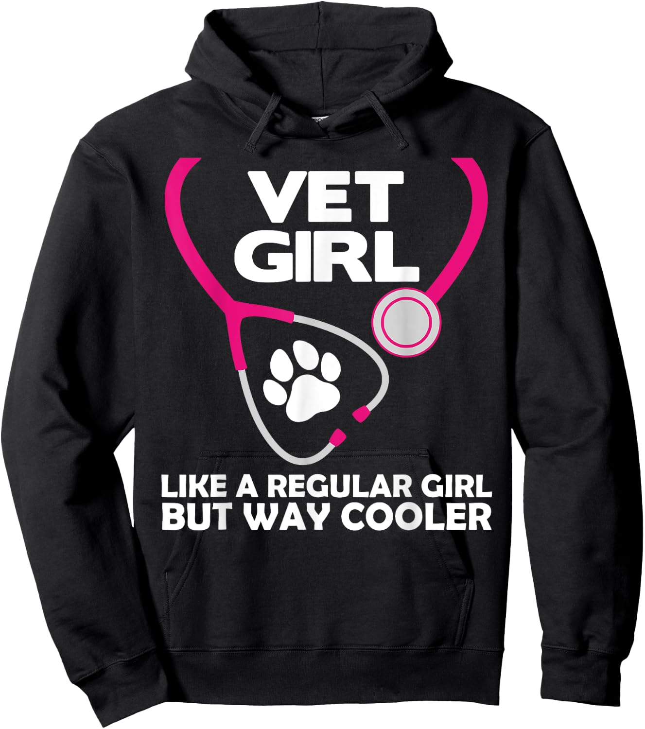 Funny Veterinary Technician Women Girls Female Vet Assistant Hoodie - Hoodie | Black