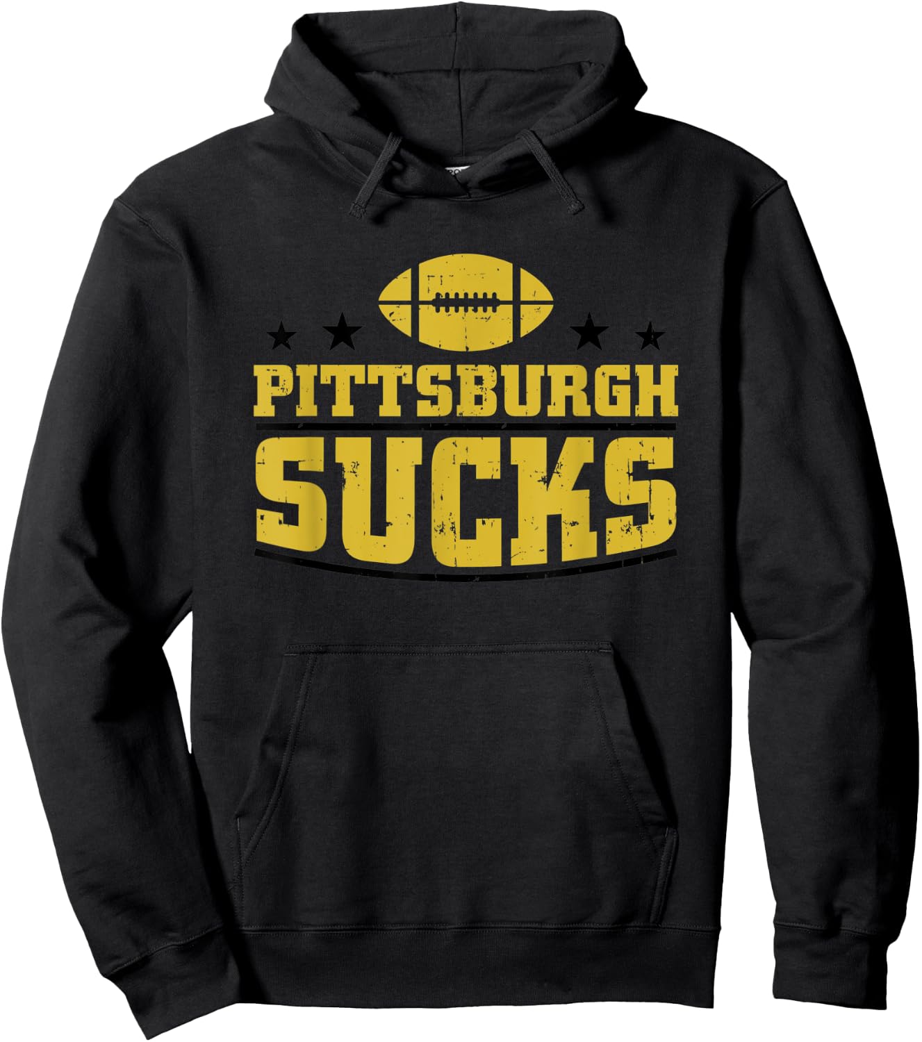 Funny Pittsburgh Sucks Football Sarcastic Humor Baltimore Hoodie - Hoodie | Black