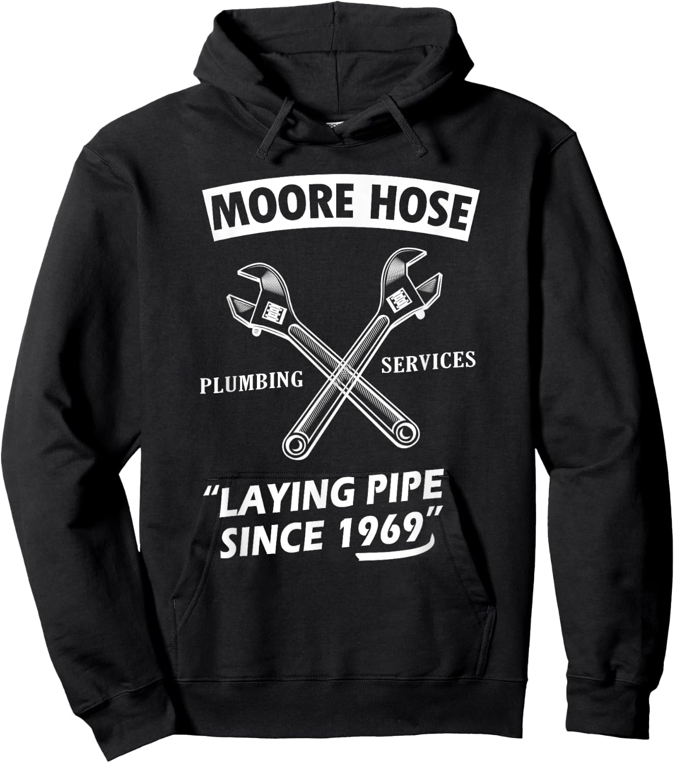 Moore Hose Plumbing Services Since 1969 Funny Plumbing Hoodie - Hoodie | Black