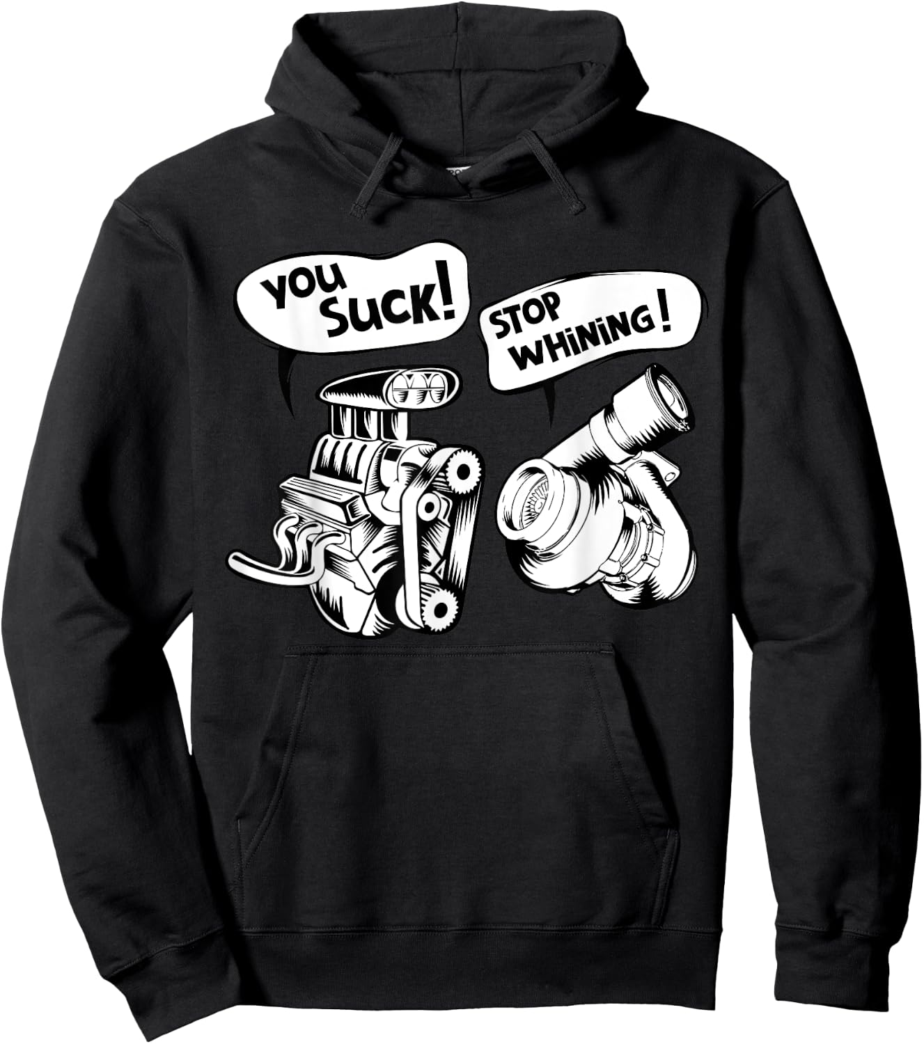 Cute You Suck! Stop Whining! Mechanical Engineering Shirt Hoodie - Hoodie | Black