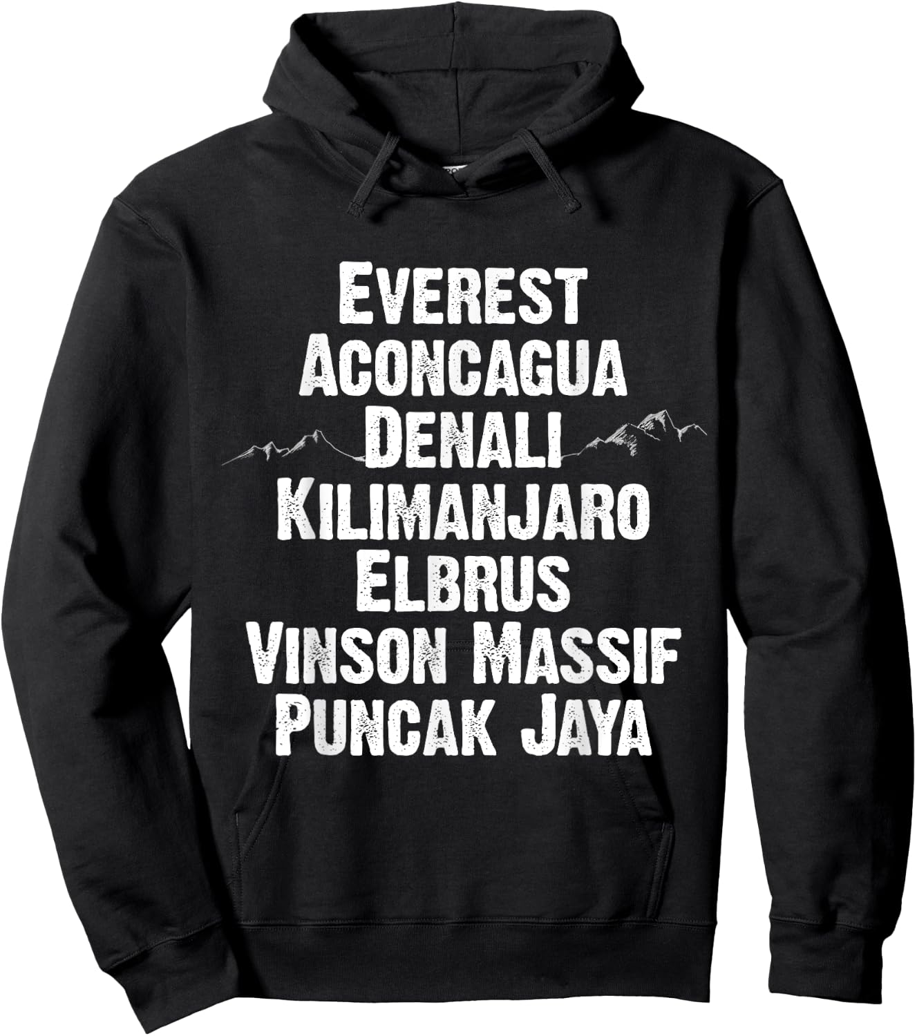 Seven Summits Gift Mountain Peaks Of The World Climbing Hoodie - Hoodie | Black