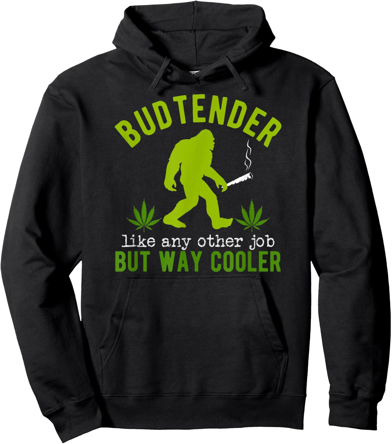 Budtender Like Any Other Job Bigfoot Cannabis Specialist Hoodie - Hoodie | Black