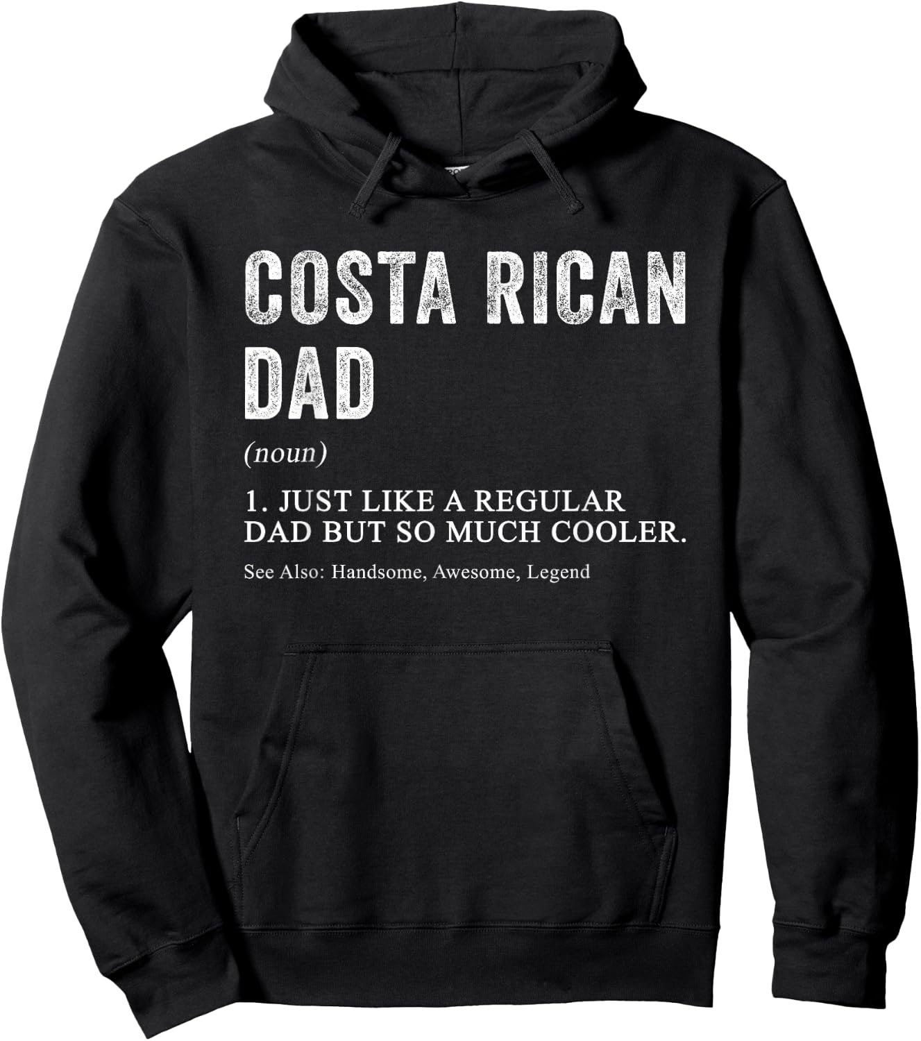 Costa Rican Dad Definition Funny for Costa Rican Men Hoodie - Hoodie | Black