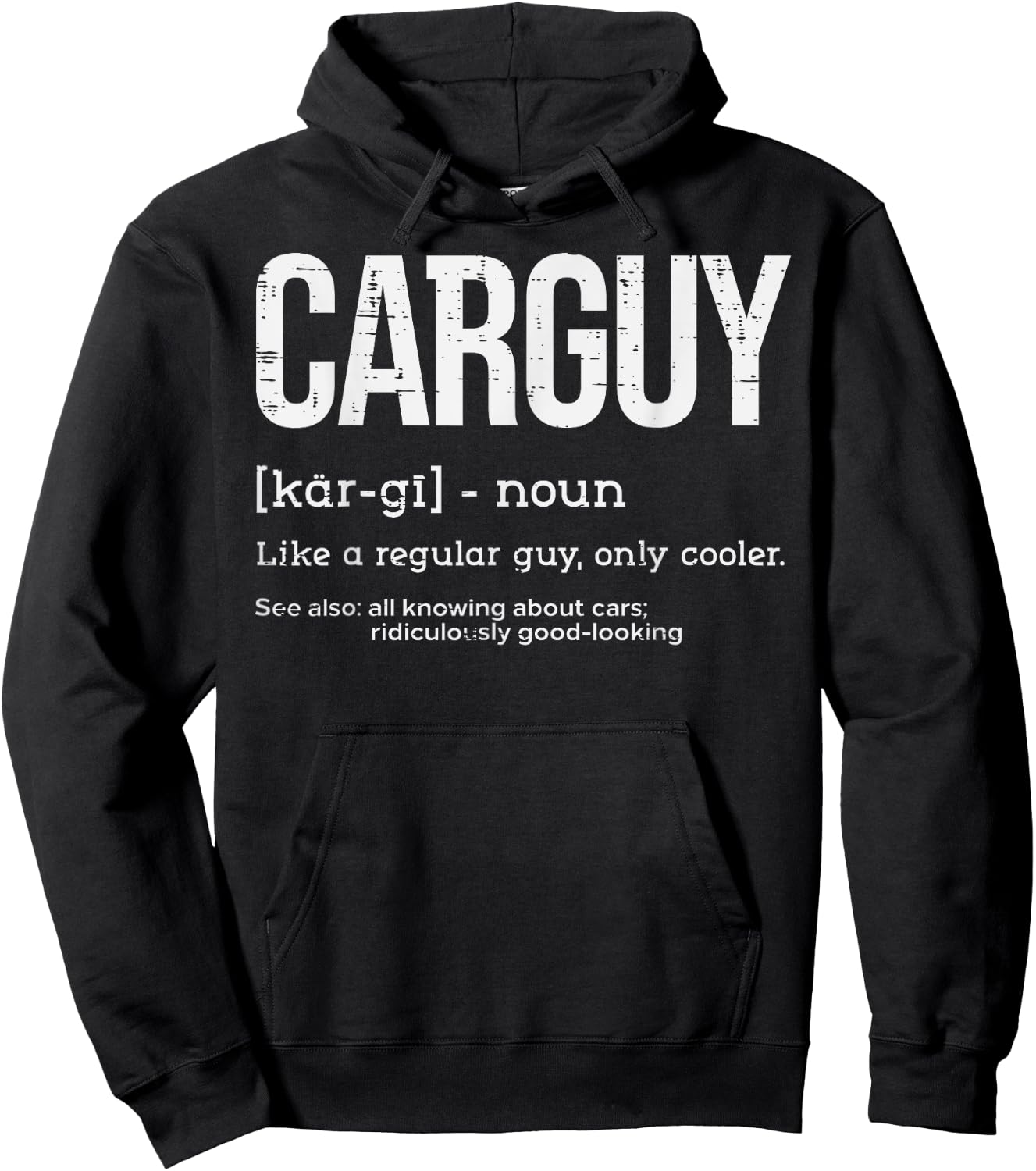 Carguy Like Regular Funny Auto Mechanic Men Boys Kids Teen Hoodie - Hoodie | Black