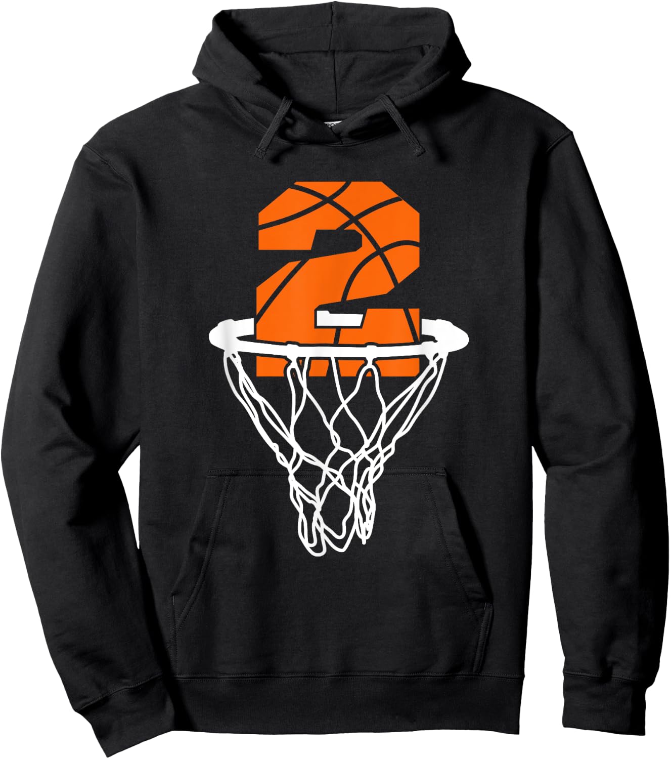 Cool Number Two Birthday Basketball Gift Shirt, Basketball Hoodie - Hoodie | Black