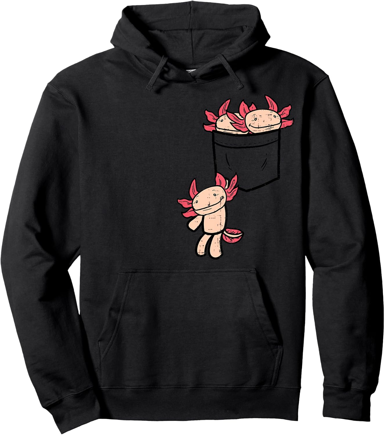 Pocket Axolotls Cute Salamander Pet Owner Men Women Kids Hoodie - Hoodie | Black