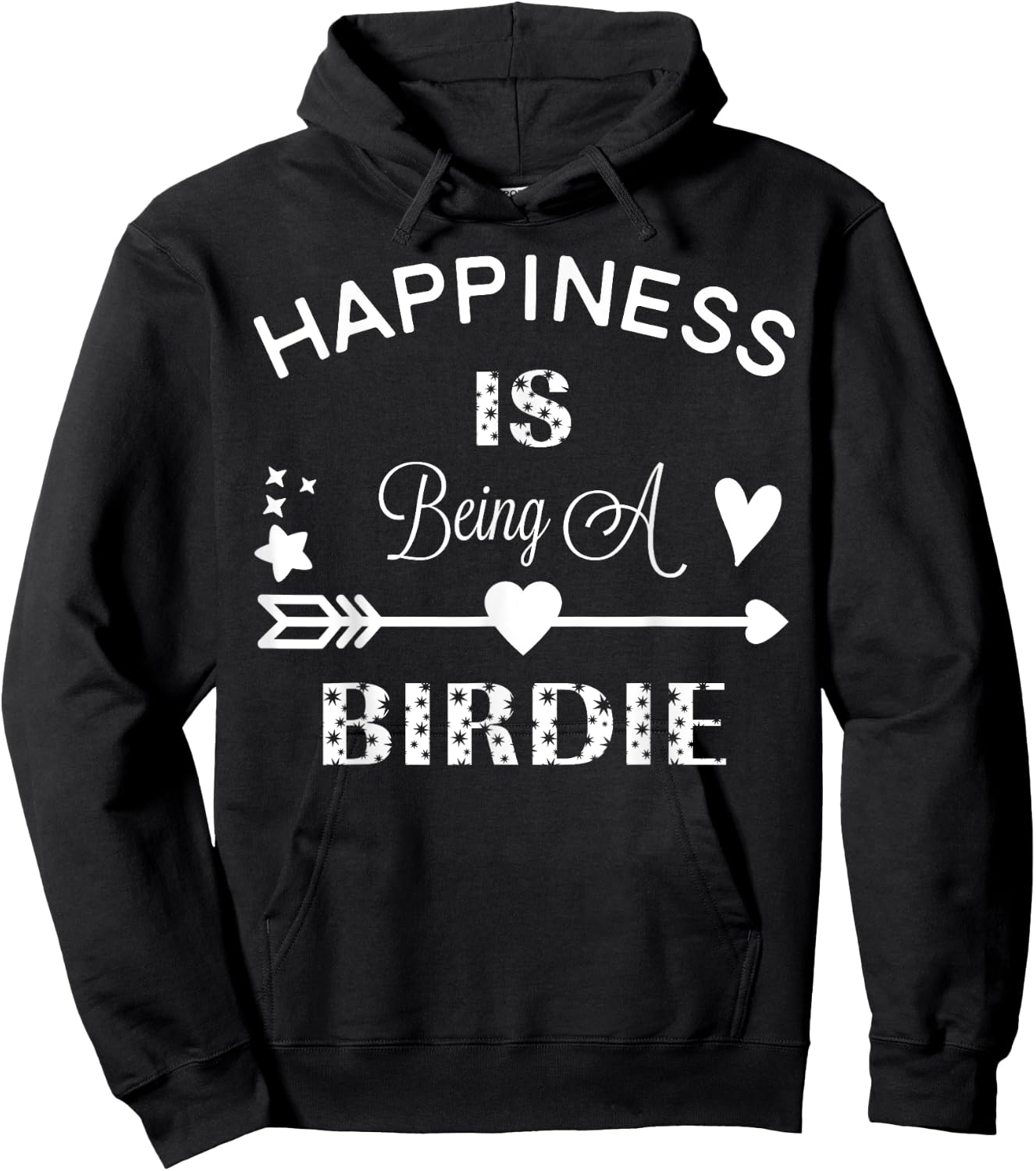 Funny Happiness Is Being A Birdie T Shirt Grandma Gift Hoodie - Hoodie | Black