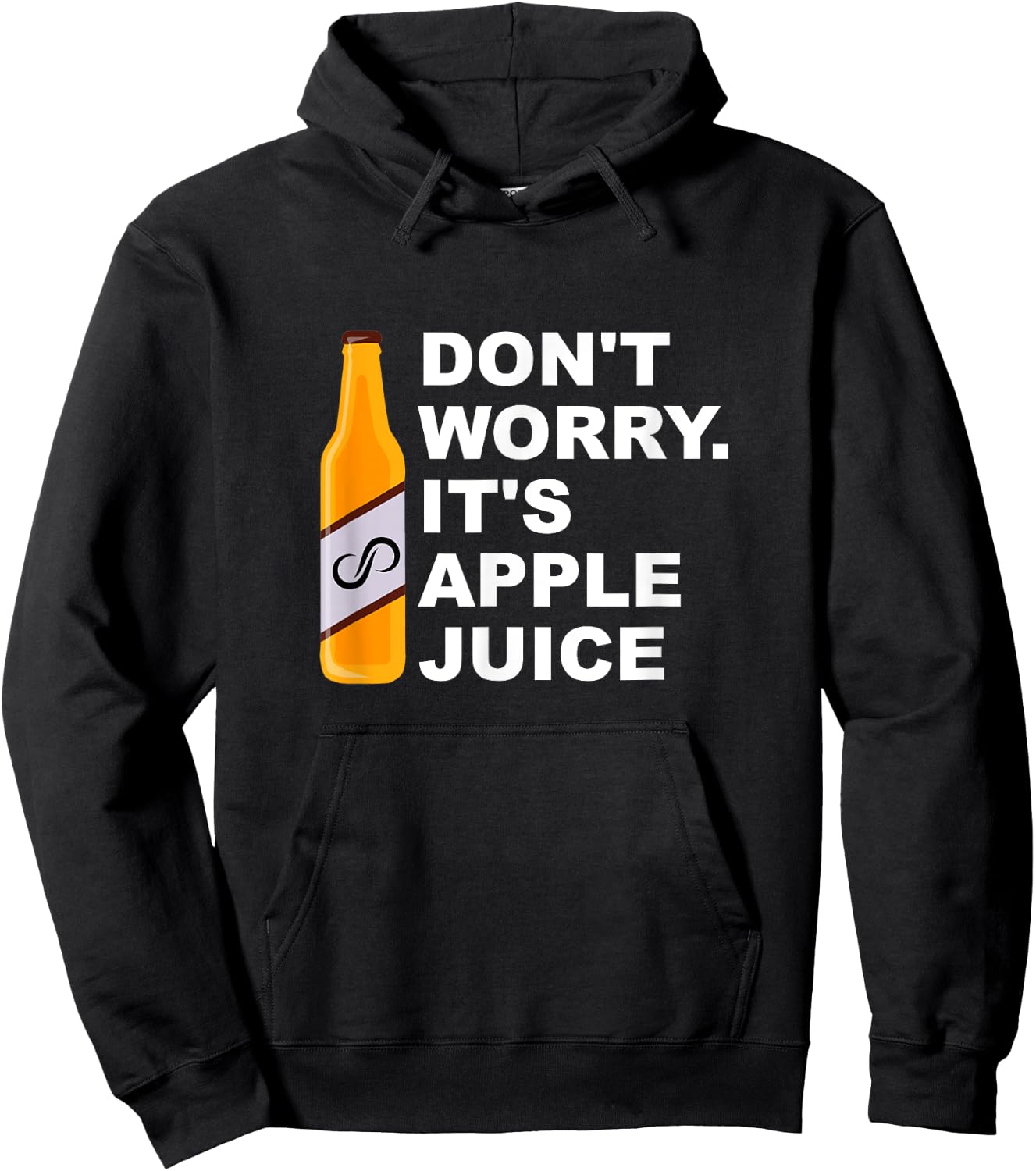 Don't Worry It's Apple Juice Apparel Hoodie - Hoodie | Black