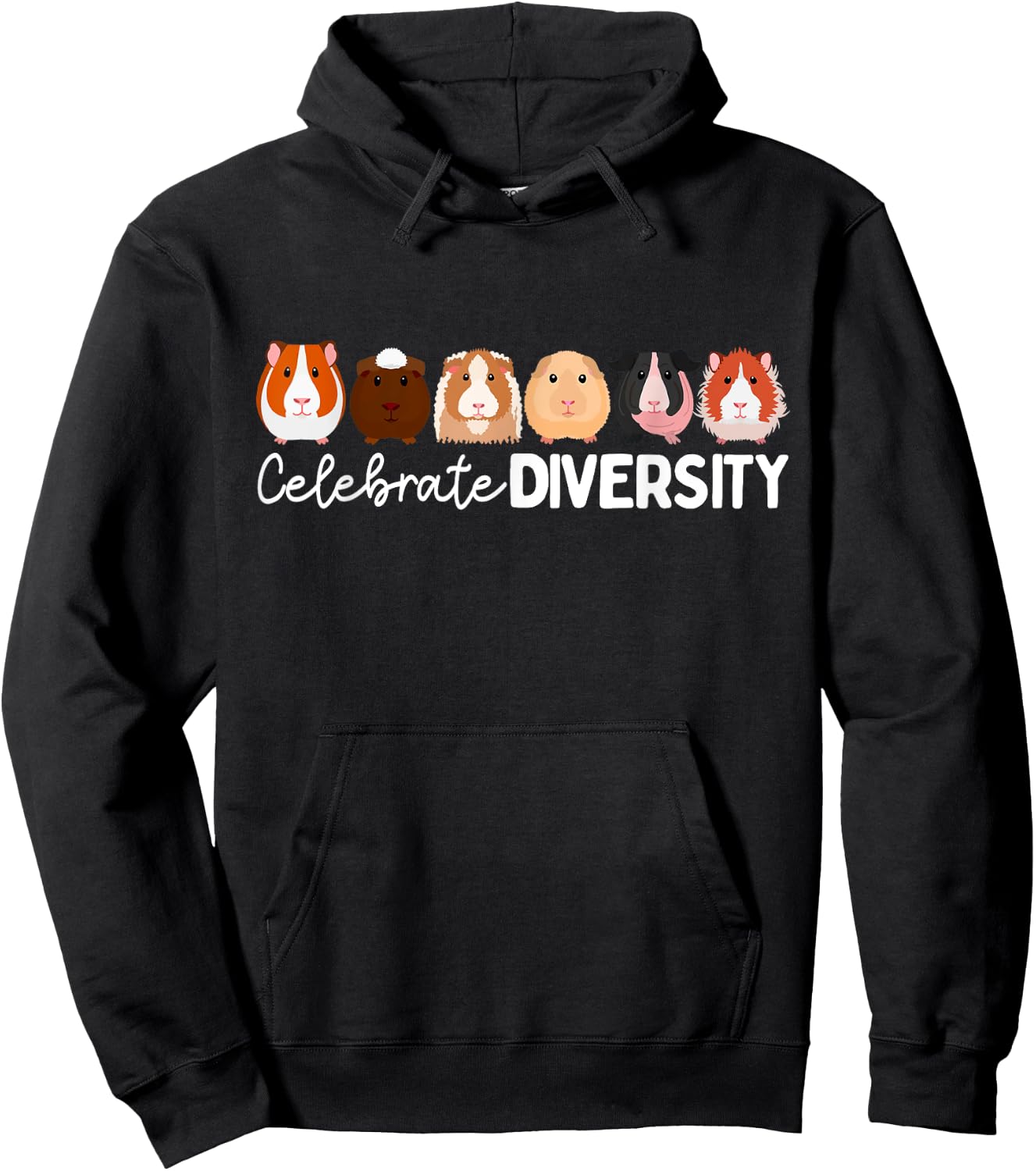 Guinea Pig Lovers Celebrate Diversity Hoodie - Hoodie | Black