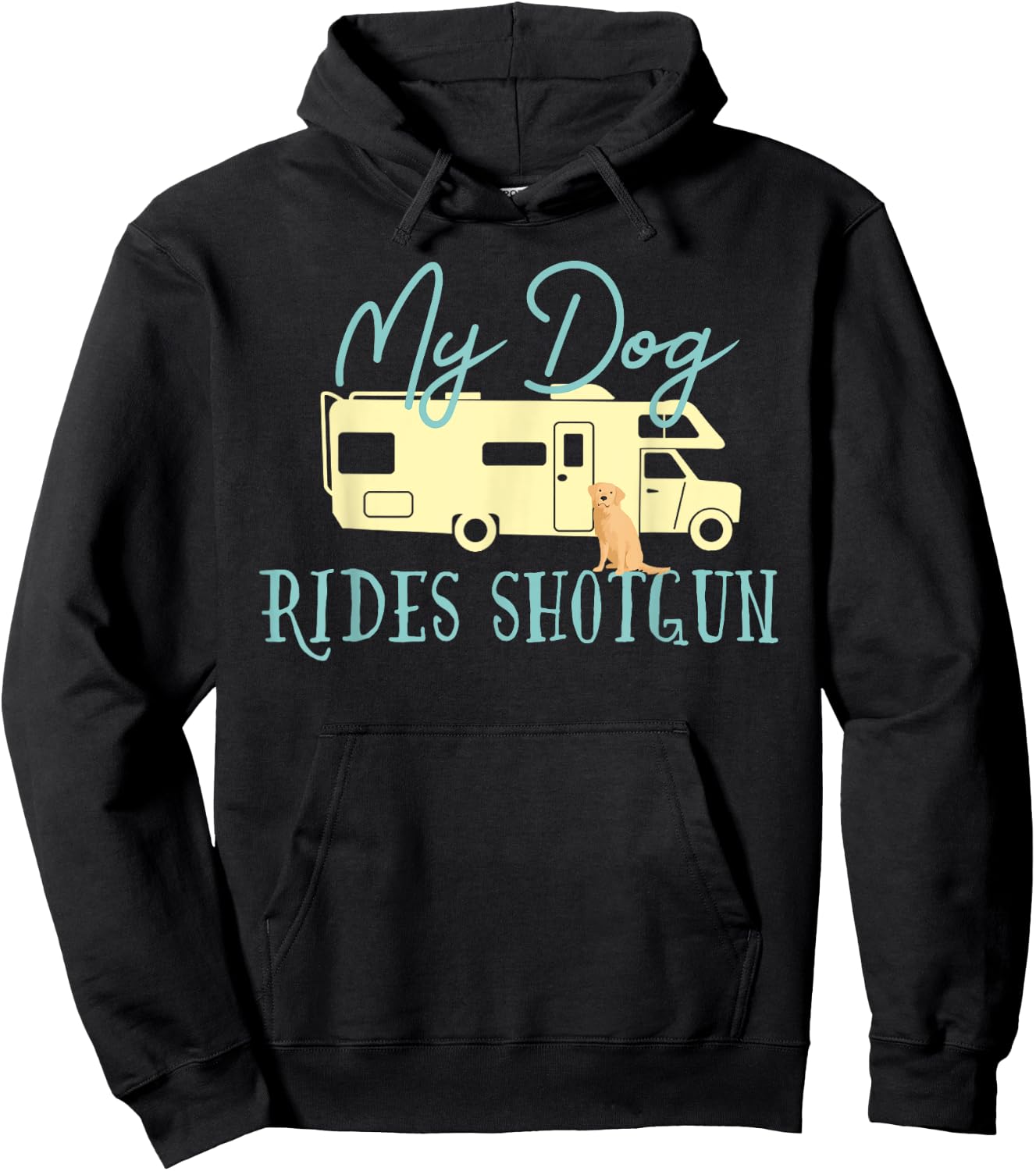 Golden Retriever Shirts Dog RV Funny Camping Travel Hoodie - Hoodie | Black