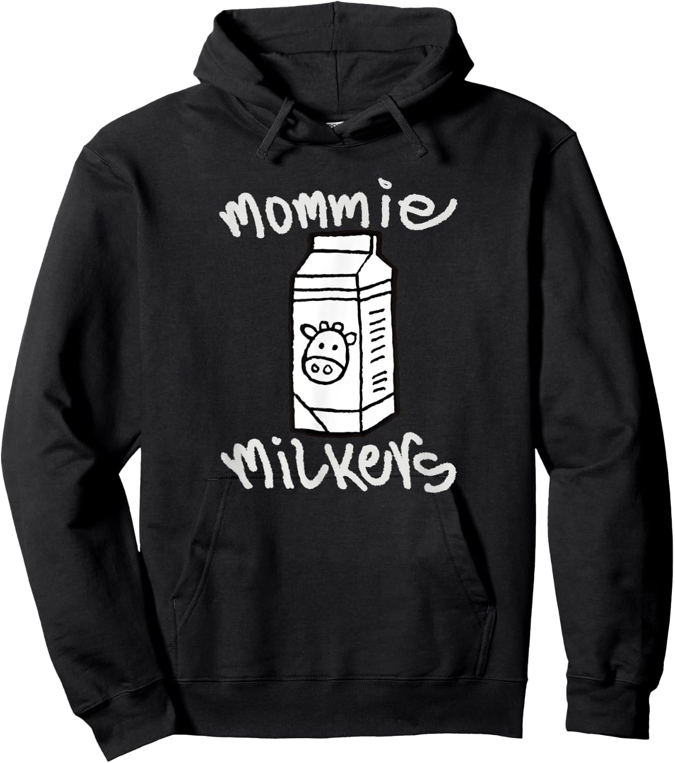 Mommy Mommie Milkers Funny Gym Milk Lifting Healthy New Mom Hoodie - Hoodie | Black
