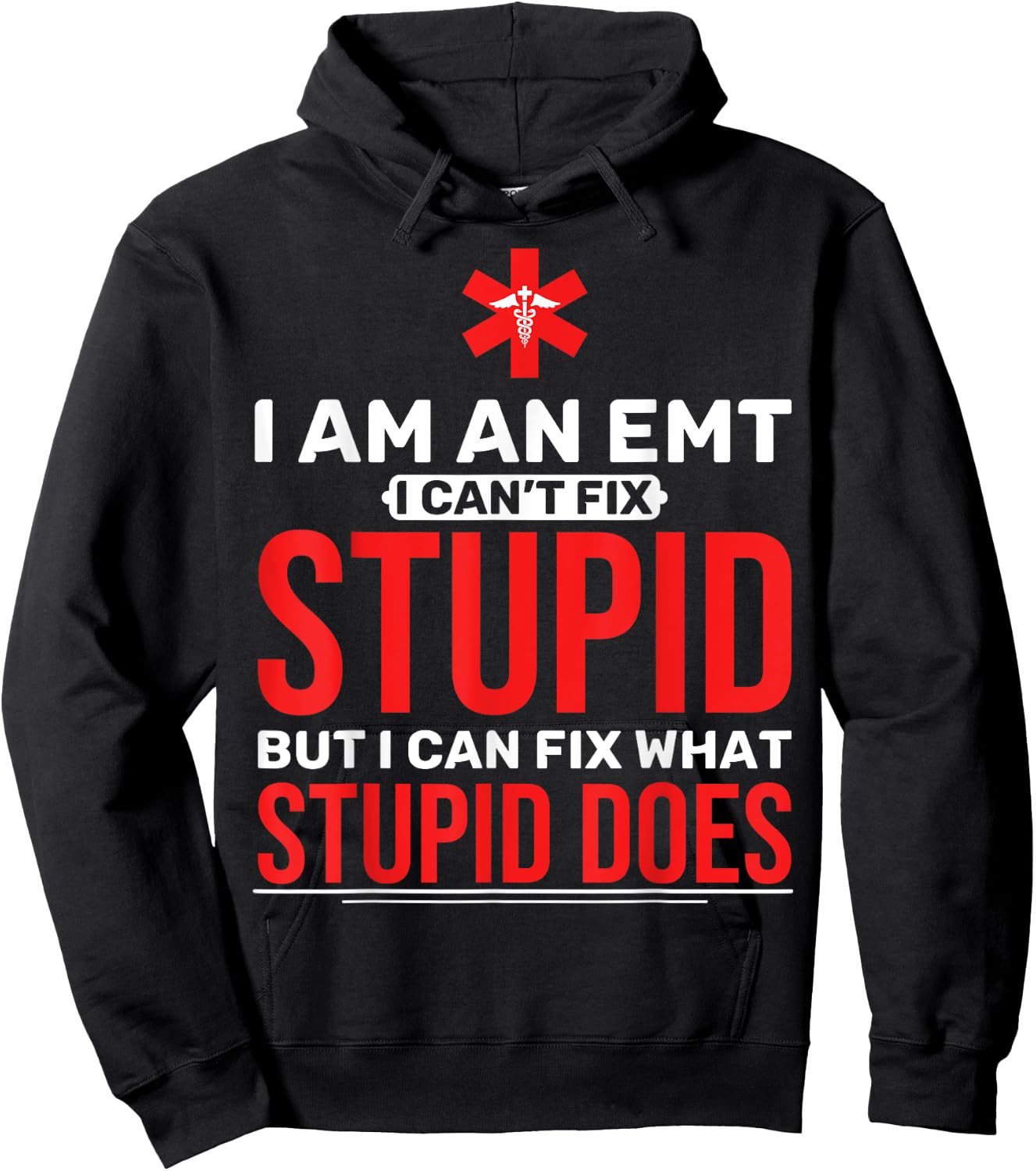 Funny EMT Paramedic Student EMT I Am EMT Hoodie - Hoodie | Black