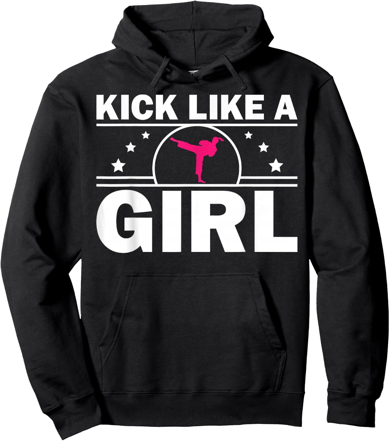 Cool Karate Gift Kickboxing Karate Lover Taekwondo Cute Karate Design For Girls Women Kids Martial Arts Kung Fu Hoodie - Hoodie | Black