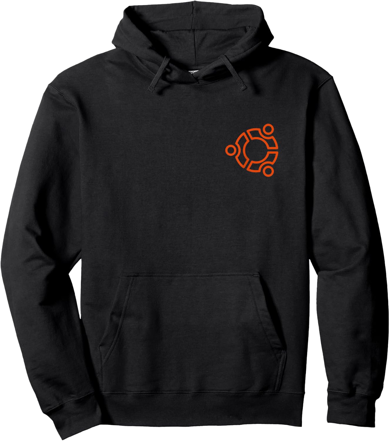Linux Lovers Ubuntu Open Source Os Logo Orange Hoodie - Hoodie | Black