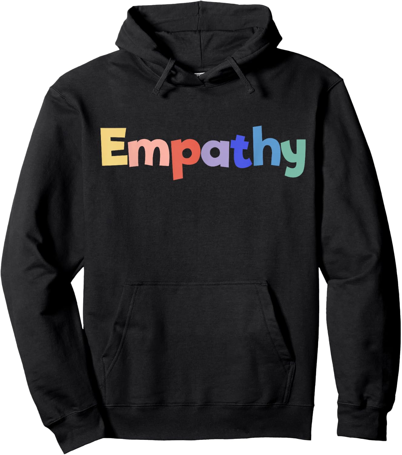 Empathy Rainbow Colors Be Kind & Understanding Empathy Hoodie - Hoodie | Black