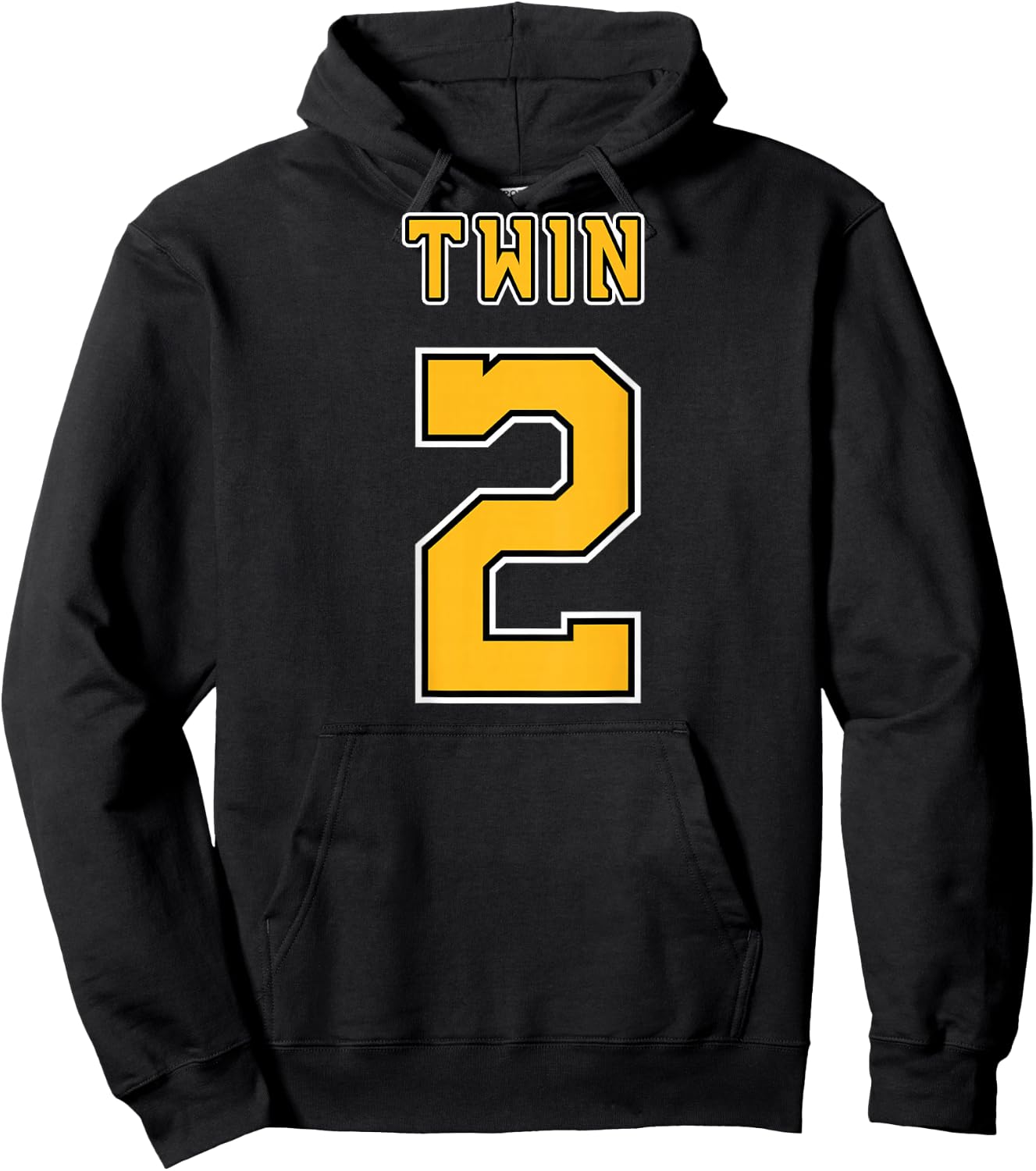 TWIN 1 TWIN 2 shirts adult matching jersey funny outfit Hoodie - Hoodie | Black