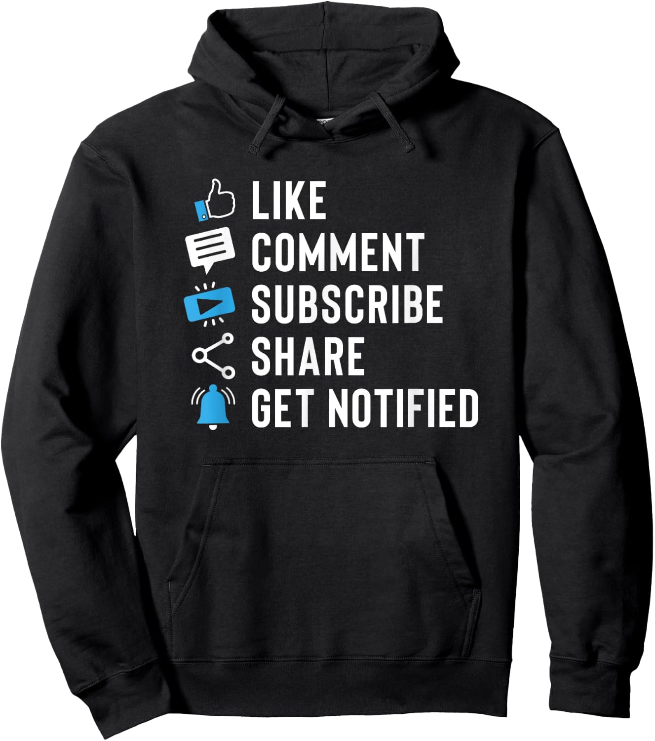 Like Comment Subscribe Share Vlogging Blog Traveler Blogger Hoodie - Hoodie | Black