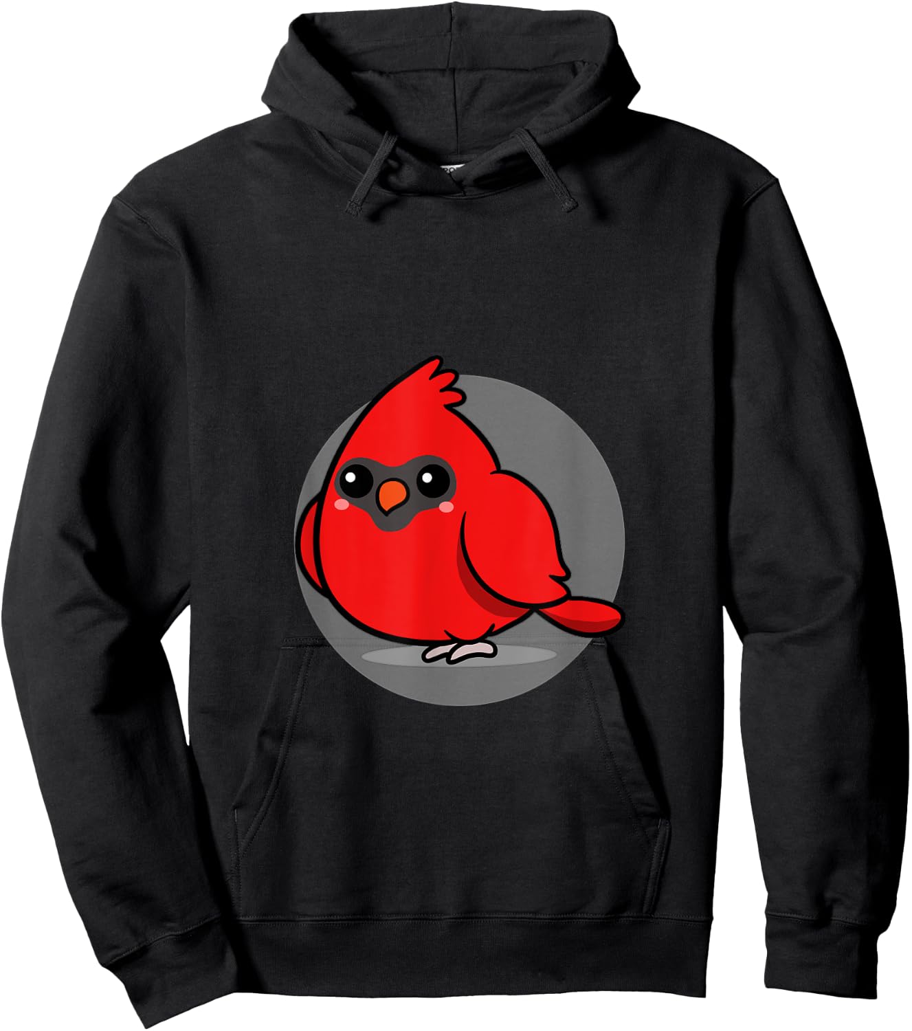 Cute Kawaii Aesthetic Northen Cardinal Bird Hoodie - Hoodie | Black