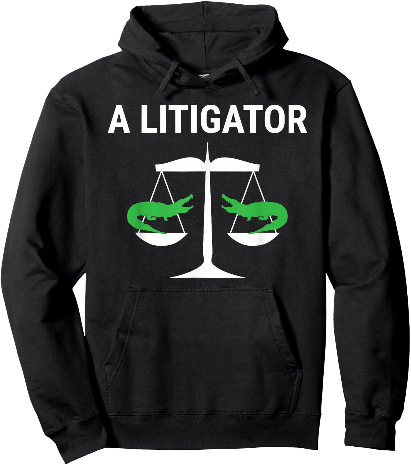 A Litigator Funny Lawyer Attorney Law Puns Hoodie - Hoodie | Black