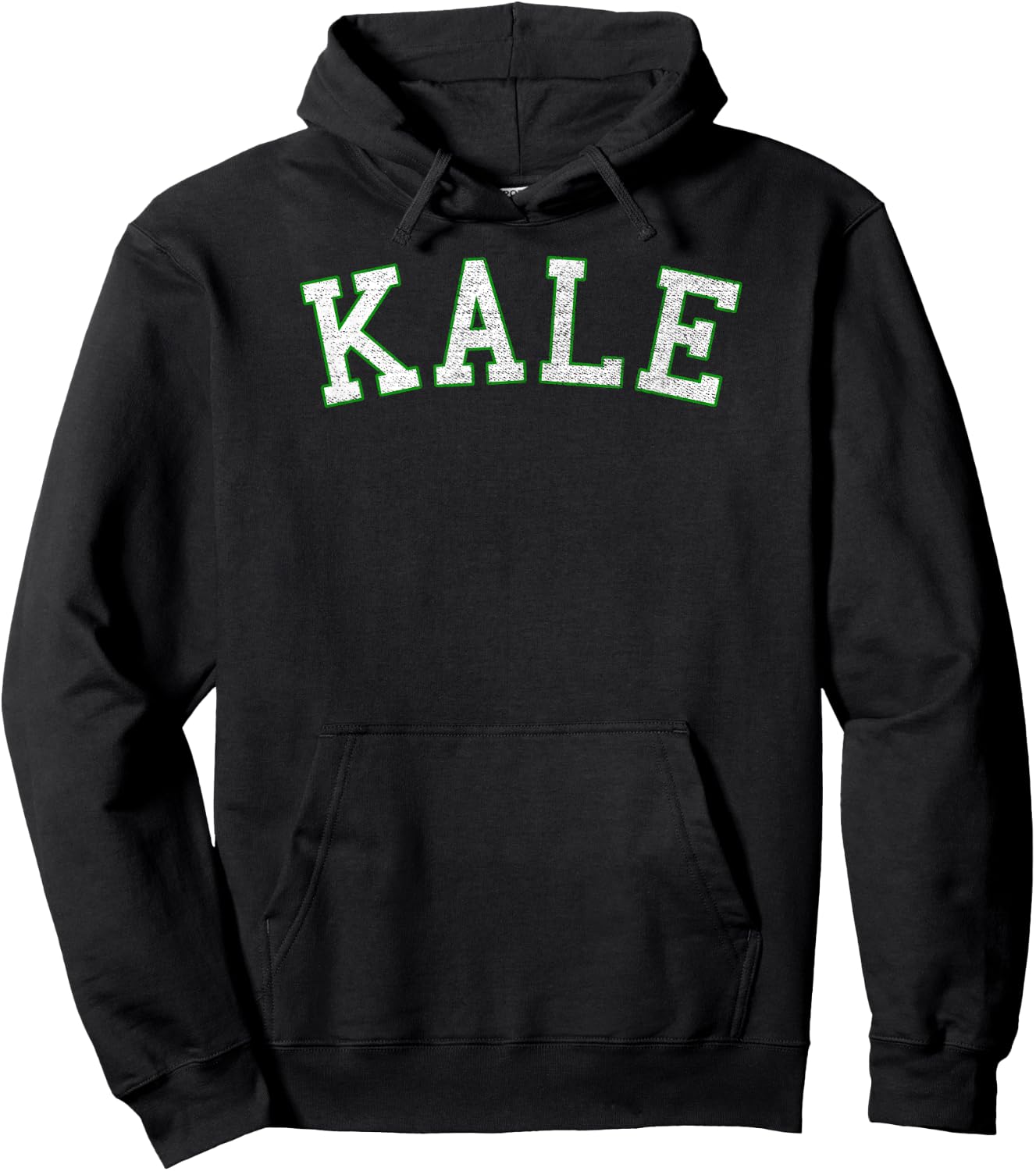 Vintage Retro Kale University Funny Vegan T Shirt Hoodie - Hoodie | Black