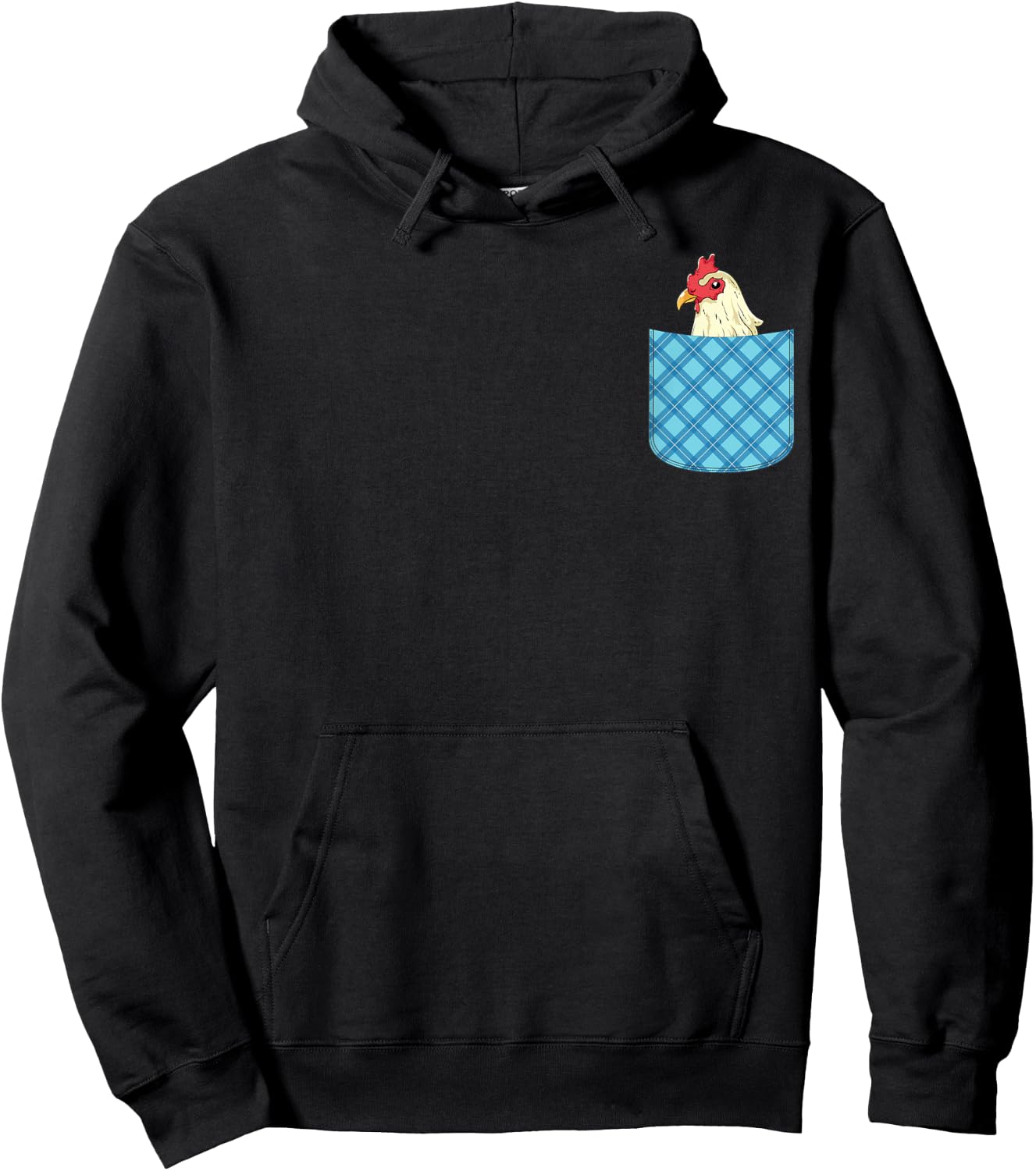 Poultry Farmer Farm Animal Farming Cute Pocket Chicken Hoodie - Hoodie | Black