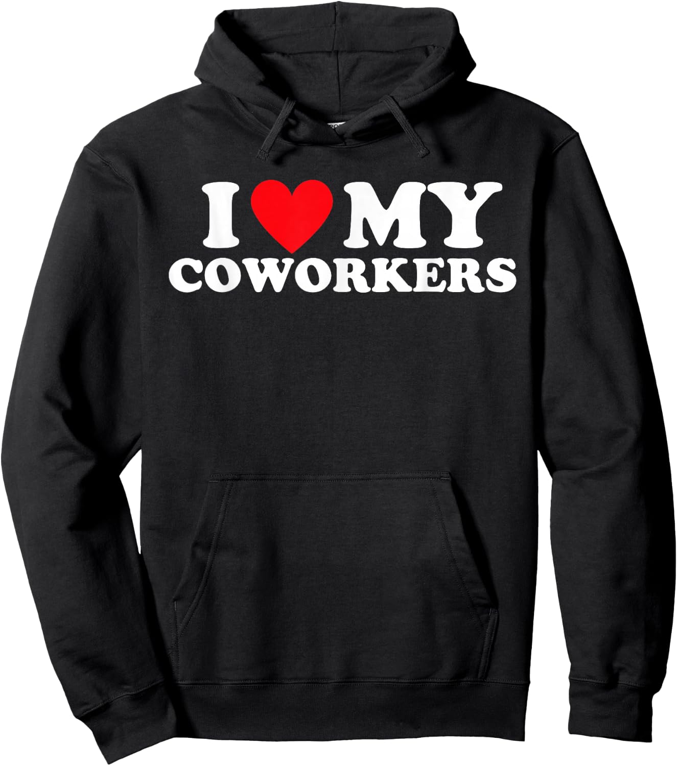 I Love Heart My Coworkers Work Besties Matching Employee Hoodie - Hoodie | Black
