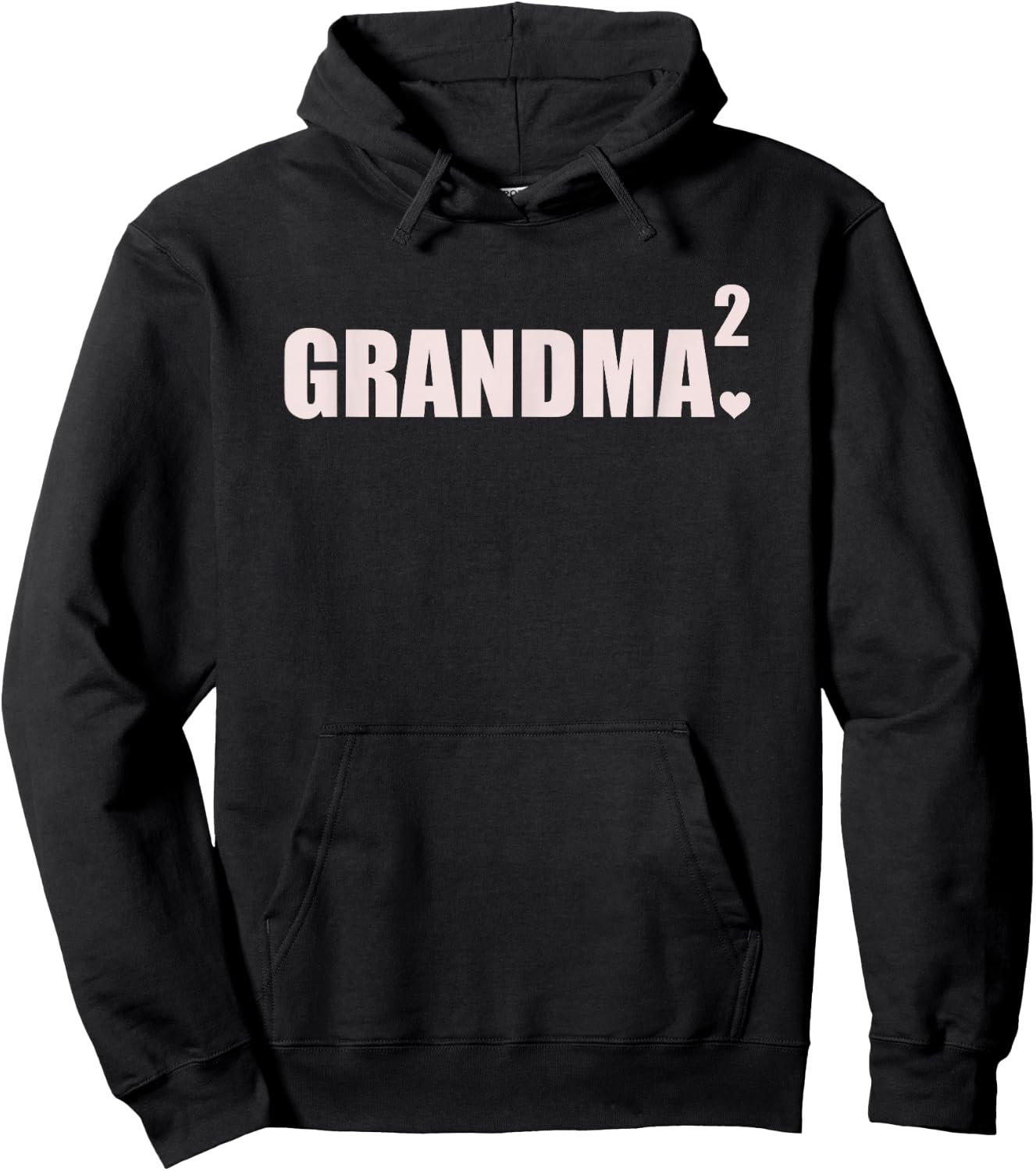 Promoted to Grandma Pregnancy Announcement Grandma 2 Grandkids 2nd Time Cubed Grandma Of Two Black Classic Fit Women's Holiday Hoodie - Hoodie | Black