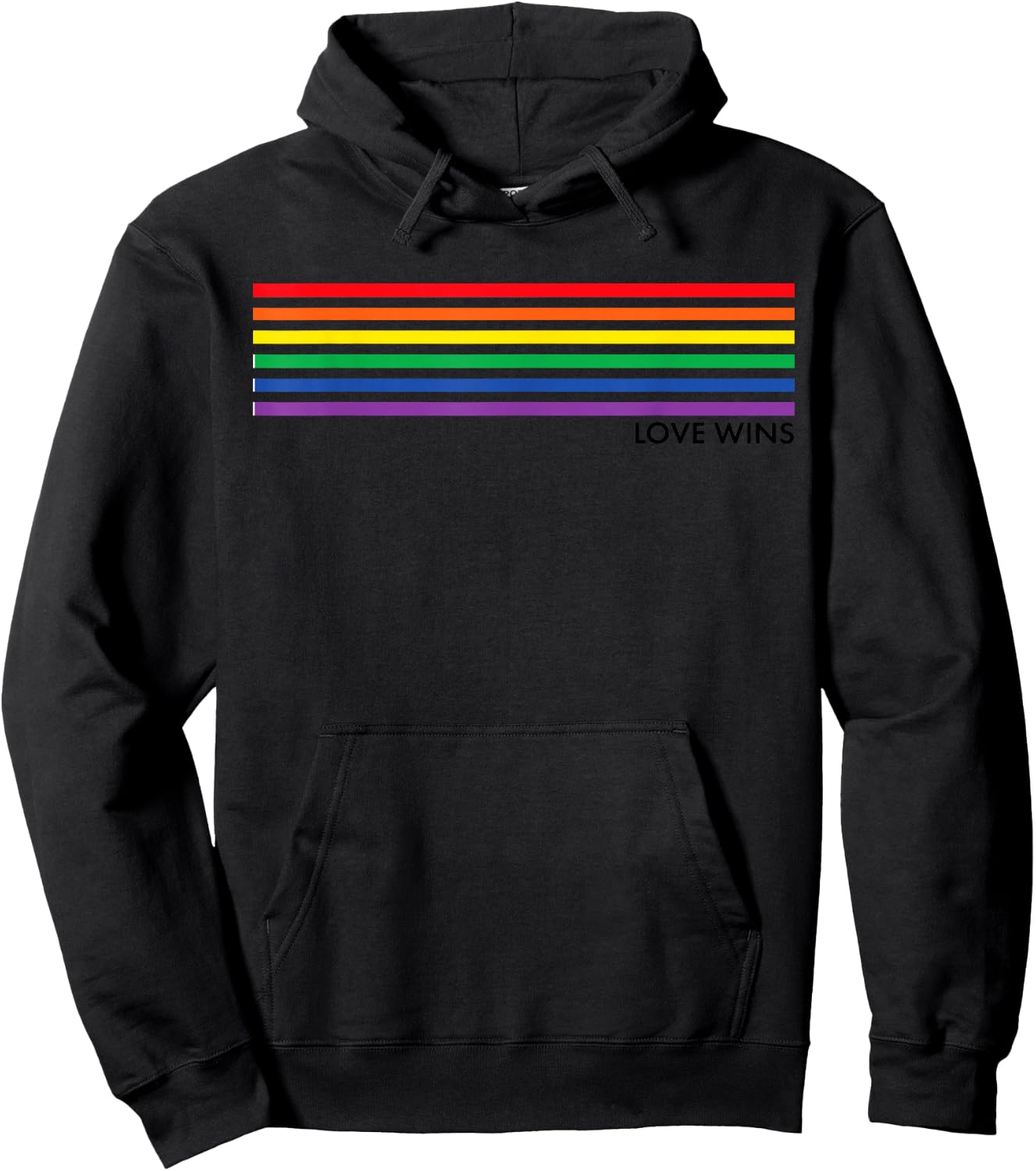 Gay Pride Rainbow Equality Gift White Hoodie - Hoodie | Black