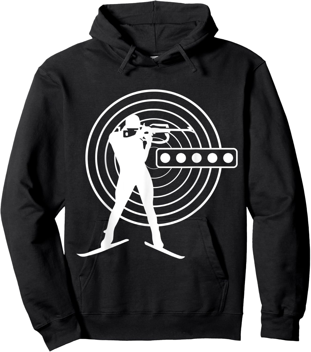 Biathlon Ski Skier Winter Sports Cross-Country Ski Loipe Hoodie - Hoodie | Black