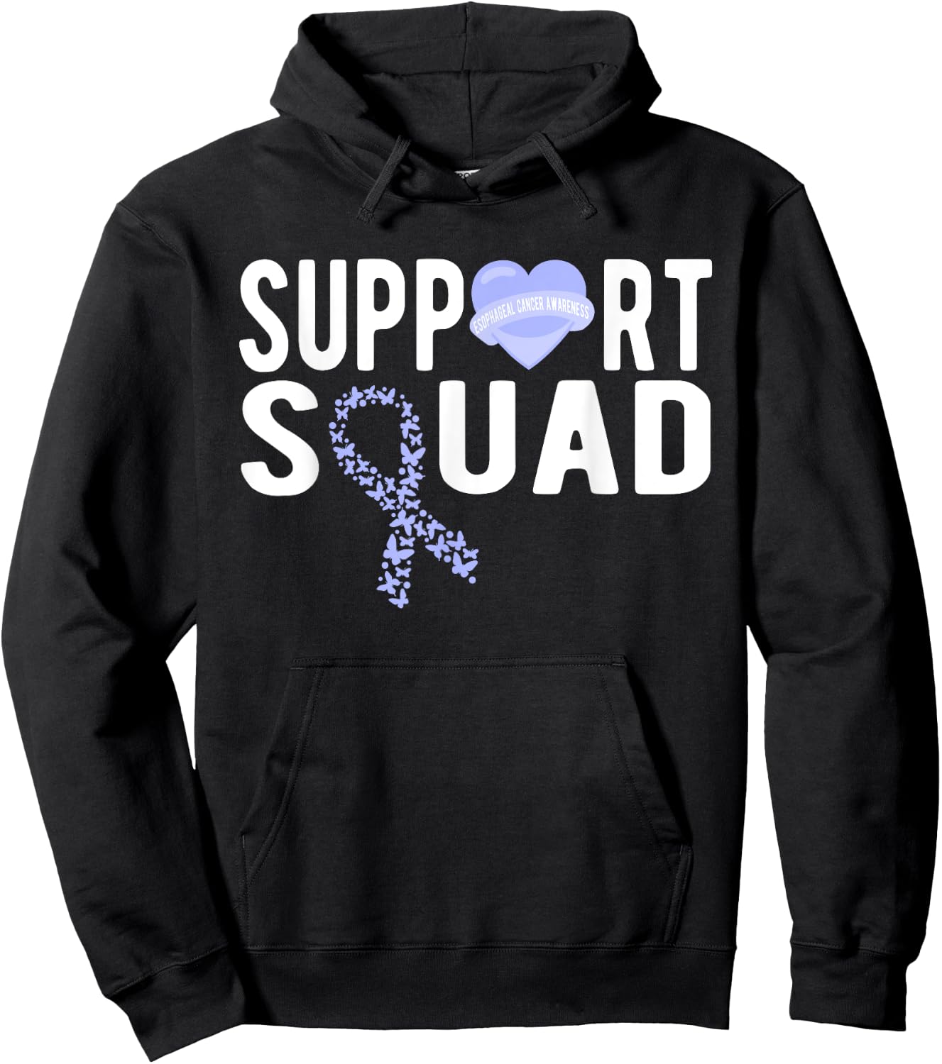 Support Squad Esophageal Cancer Hoodie - Hoodie | Black