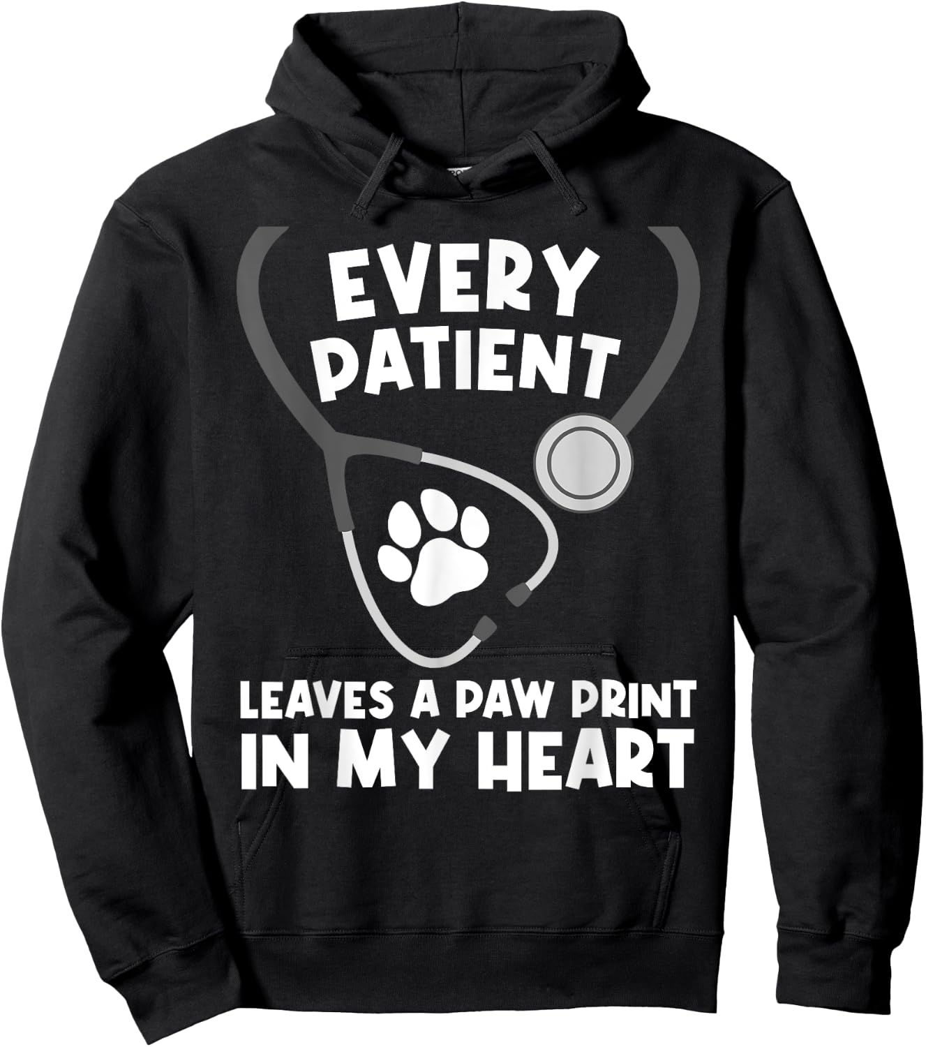 Funny Veterinary Assistant Men Women Paw Vet Technician Hoodie - Hoodie | Black