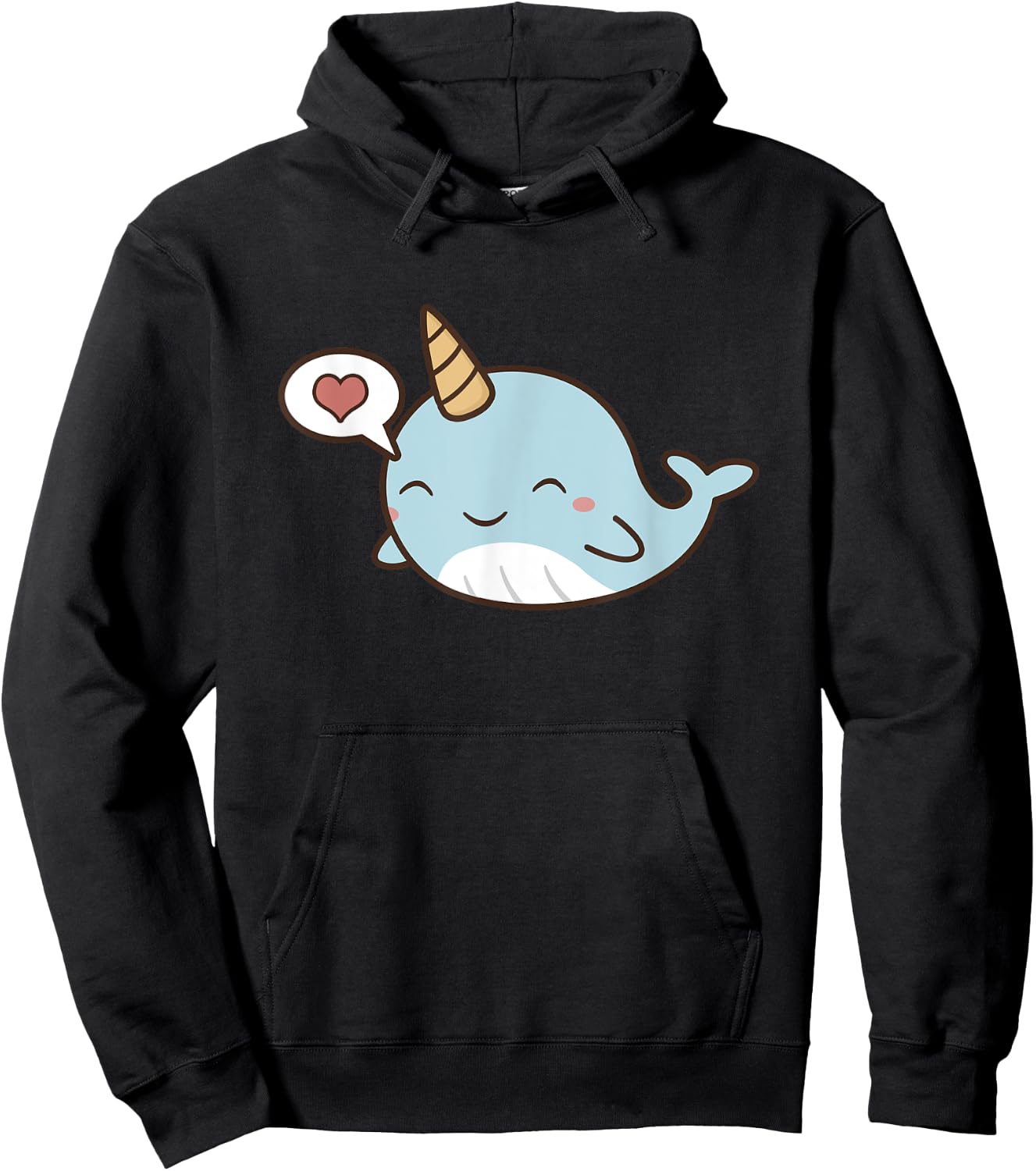 Narwhal Unicorn Of The Sea T shirt Girls Kids Women Gifts Hoodie - Hoodie | Black