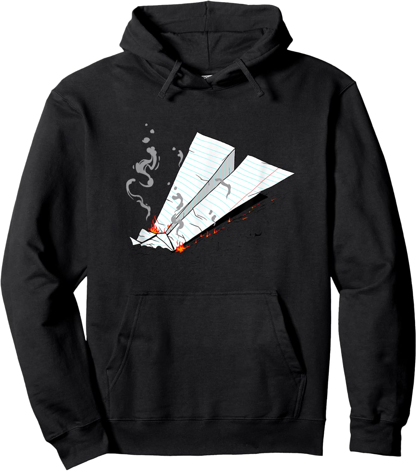 Paper Plane Crash Hoodie - Hoodie | Black
