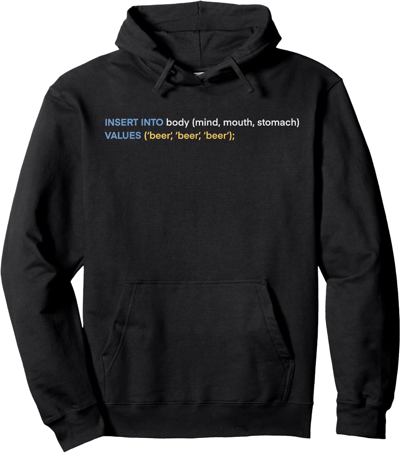 Funny SQL Database Developer Programmer Hoodie - Hoodie | Black