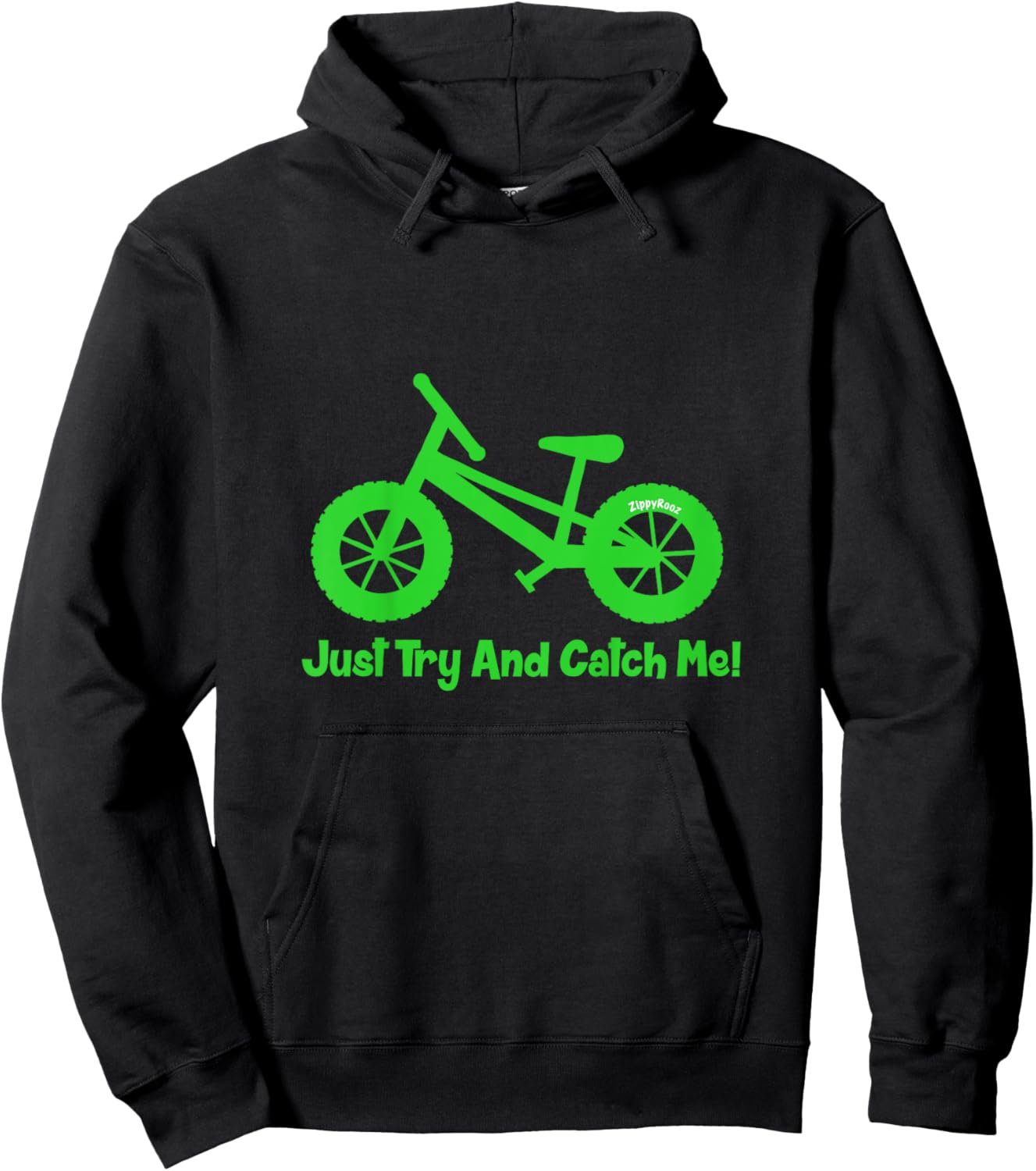 Kids Bike "Just Try and Catch Me!" Pedal Bicycle Hoodie - Hoodie | Black