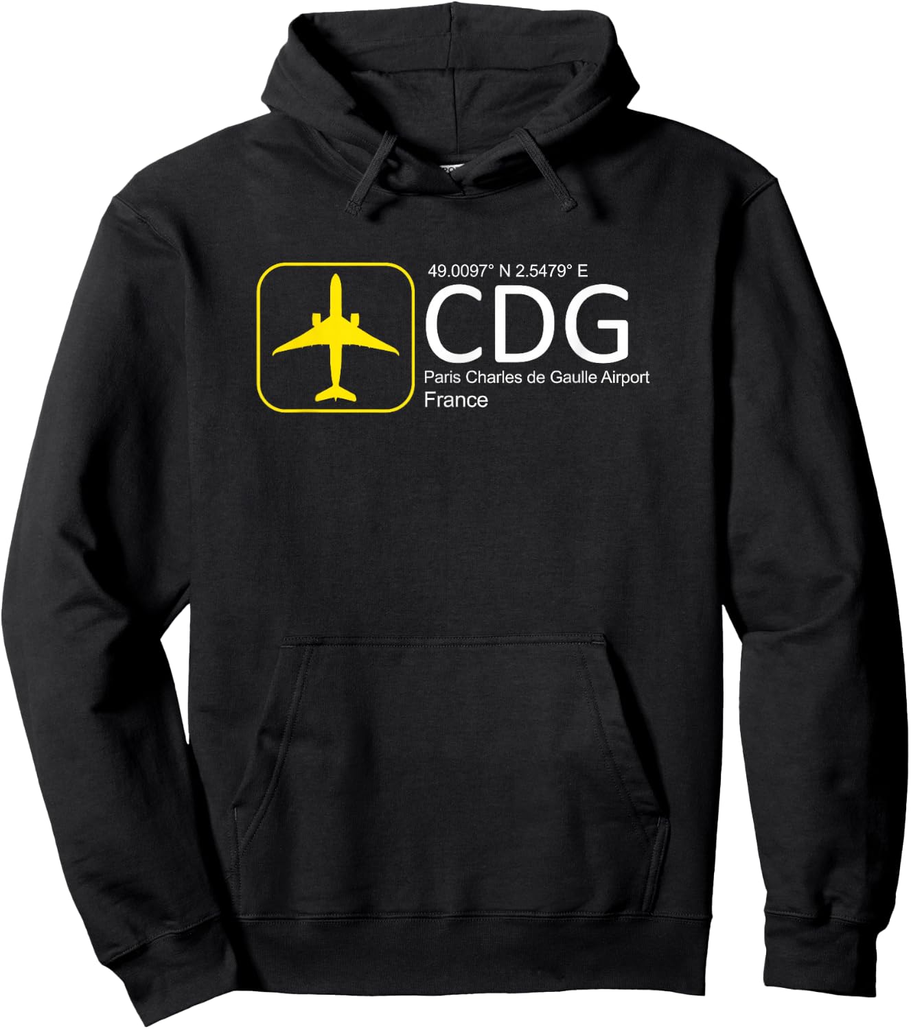 Paris Charles de Gaulle Roissy Airport Flight Crew Hoodie - Hoodie | Black