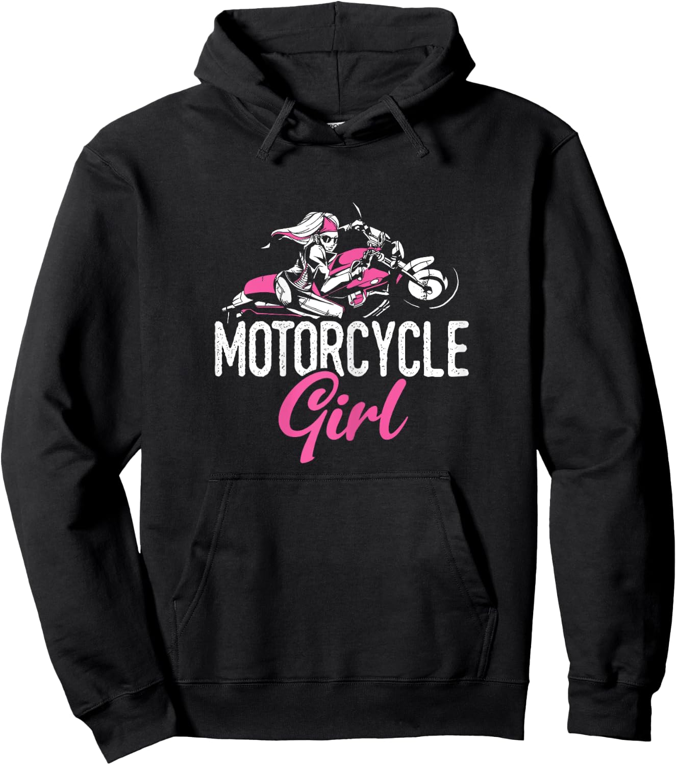 Motorcycle Girl Bike Motor Motorcycle Hoodie - Hoodie | Black