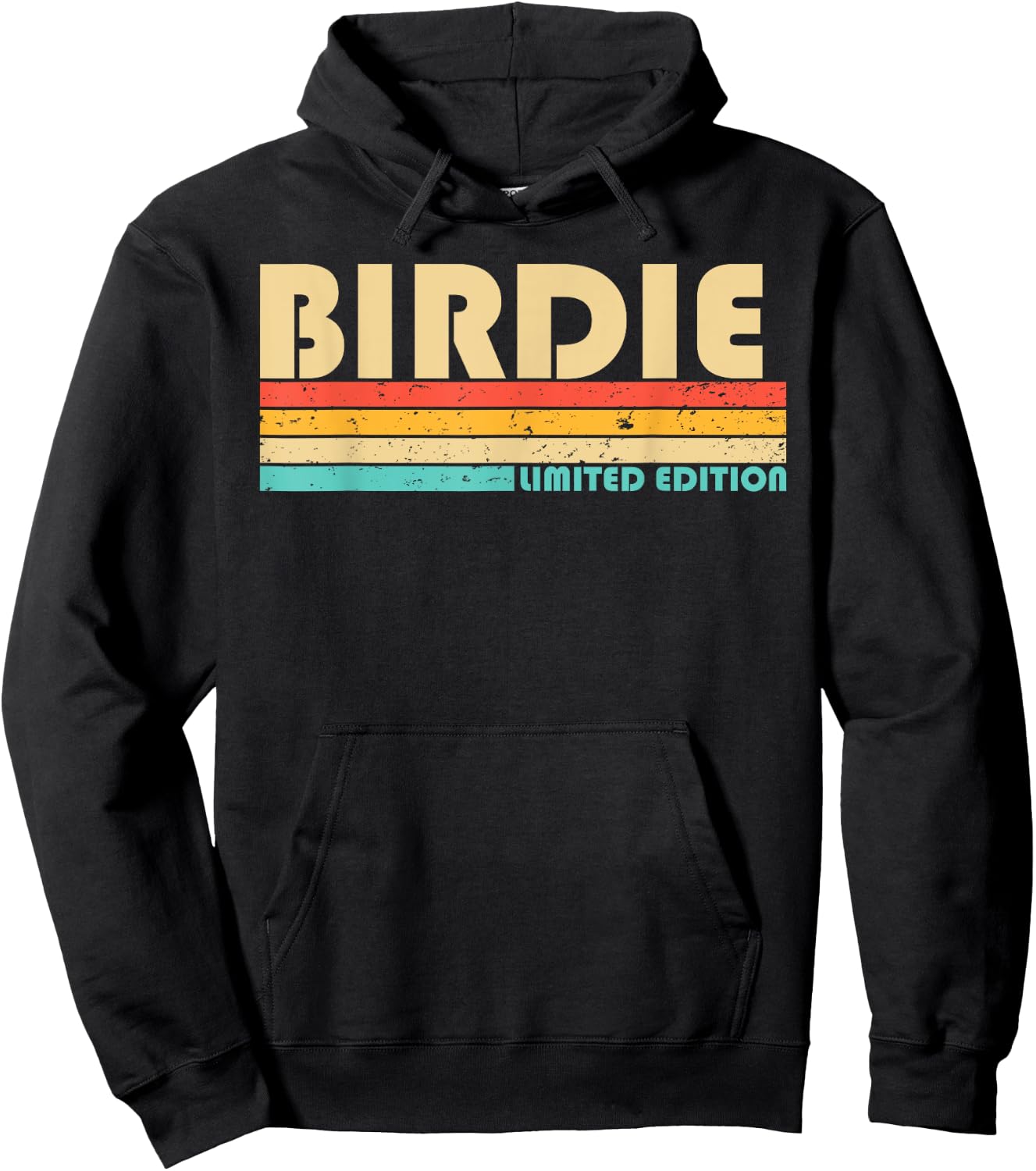 BIRDIE Name Personalized Retro Vintage 80s 90s Birthday Hoodie - Hoodie | Black