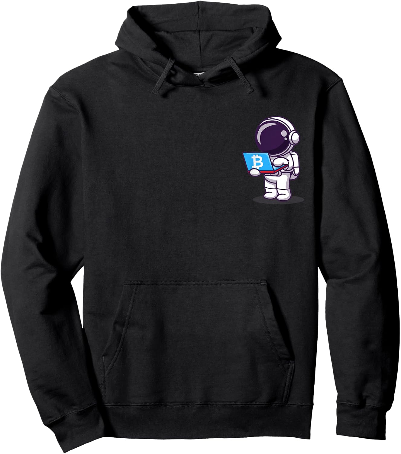 Astronaut Buy Ticket to Moon with BTC Bitcoin Hoodie - Hoodie | Black