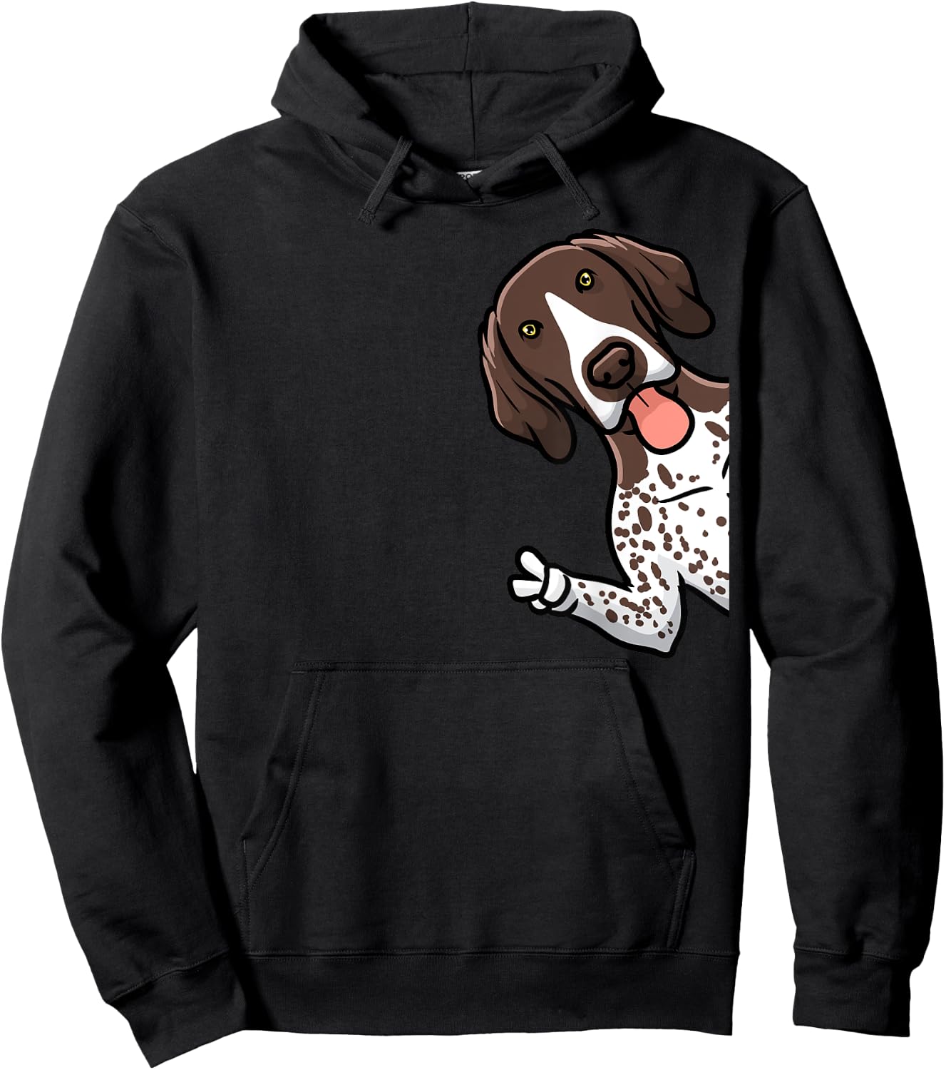 German Shorthaired Pointer Dog From Side Hoodie - Hoodie | Black