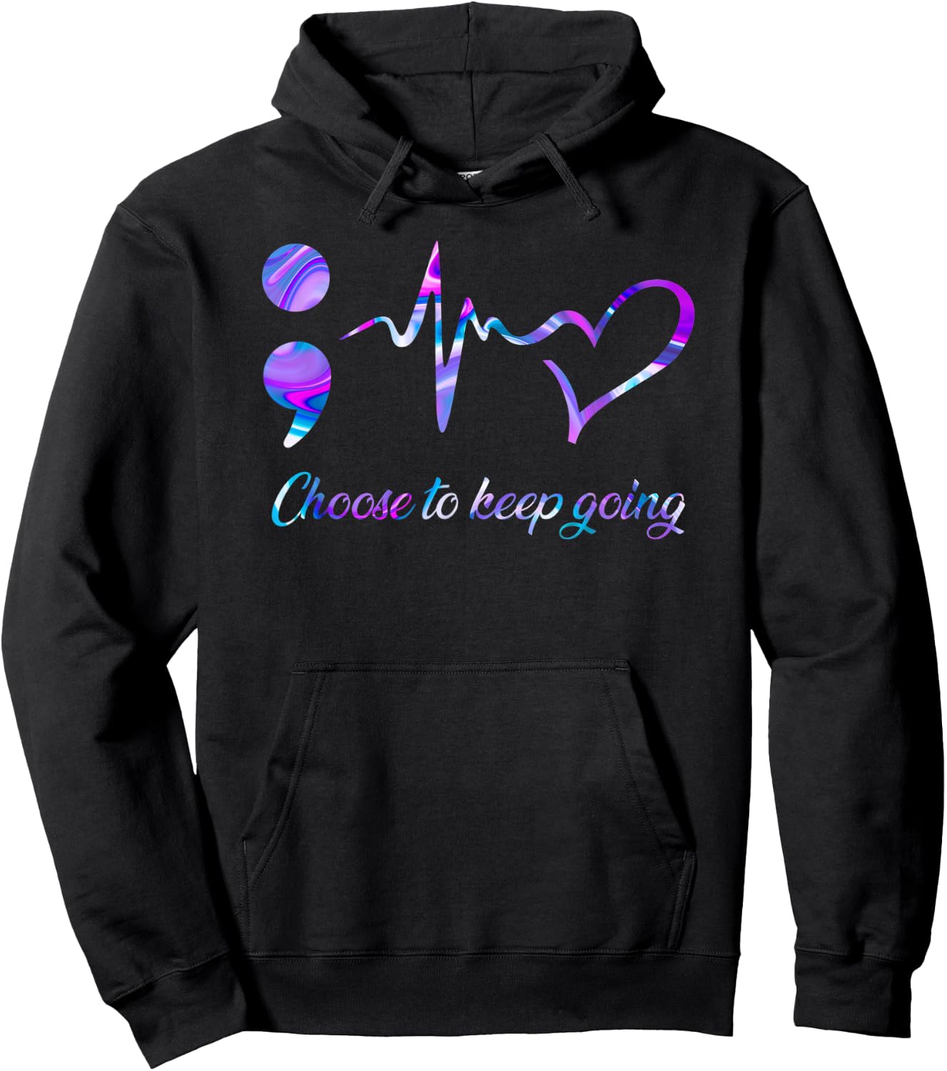 Suicide Prevention Awareness Choose To Keep Going Hoodie - Hoodie | Black