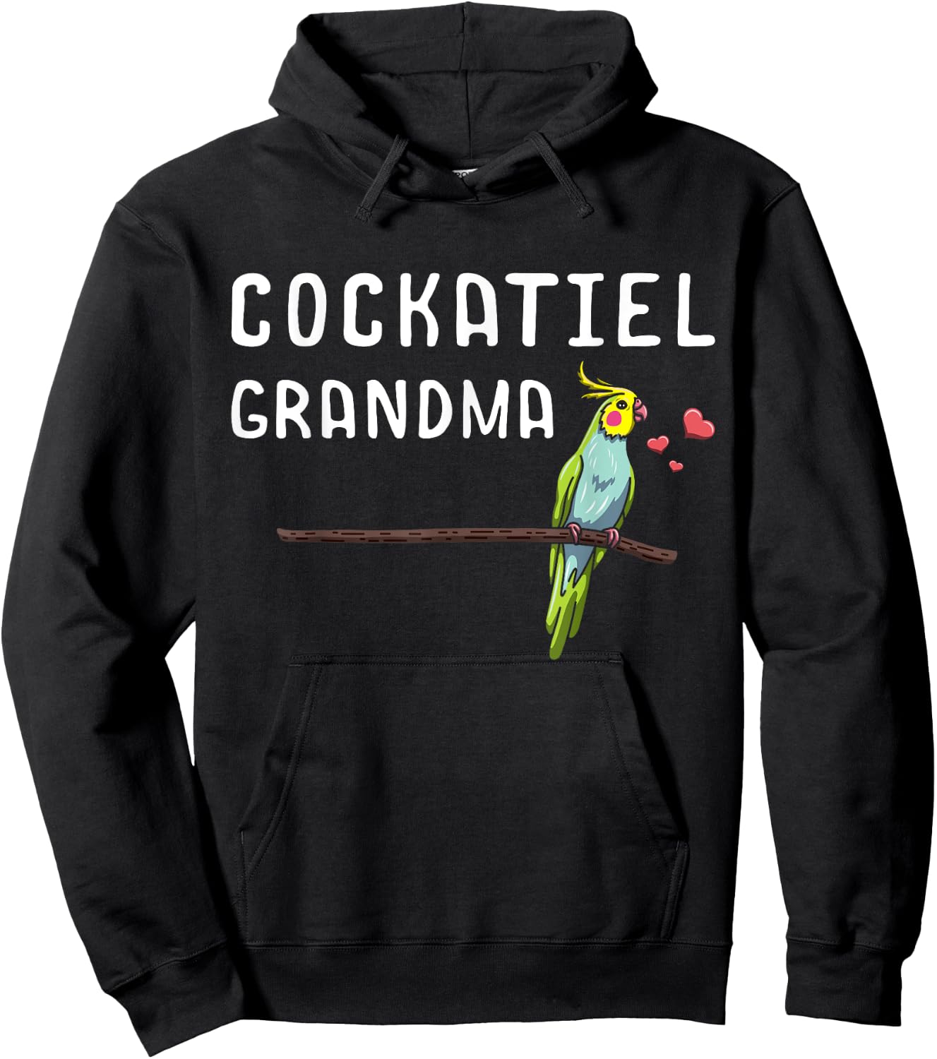 Cockatiel Grandma Bird Whisperer Cockatoo Birdwatching Hoodie - Hoodie | Black