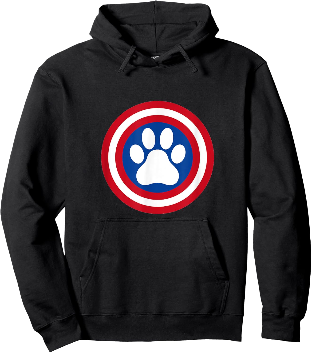 Captain Dog Super Hero Funny Pet Lover Hoodie - Hoodie | Black