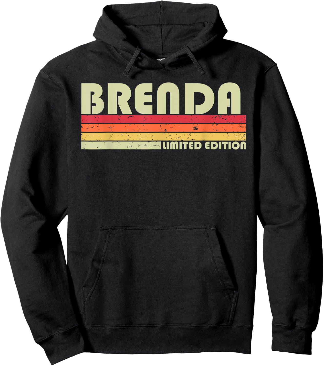 BRENDA Gift Name Personalized Retro Vintage 80s 90s Birthday Hoodie - Hoodie | Black