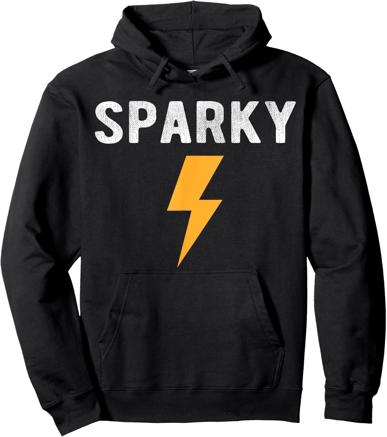 Electrician Gift Funny Sparky Nickname Lightning Bolt Hoodie - Hoodie | Black