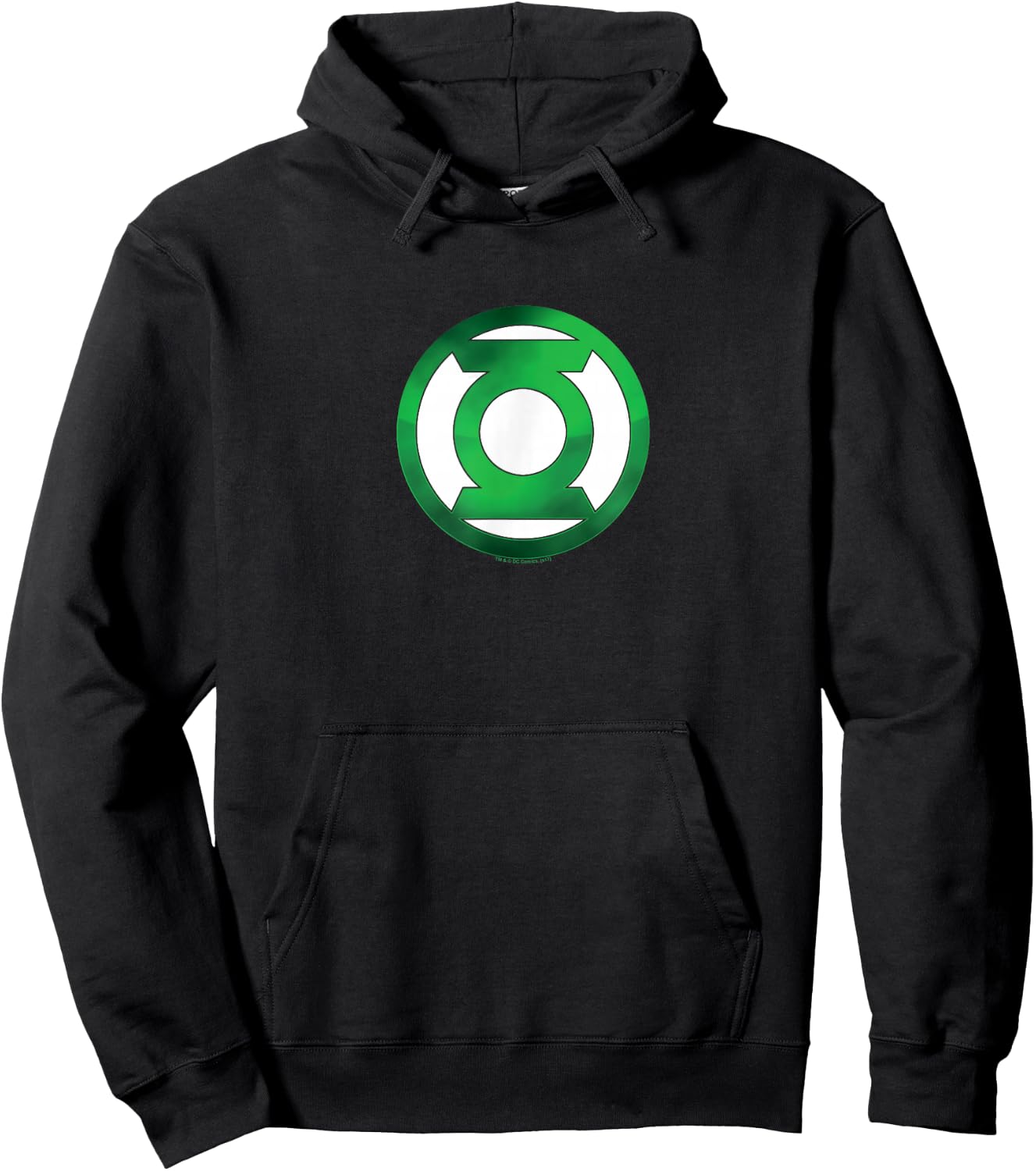 Green Lantern Green Chrome Logo Hoodie - Hoodie | Black