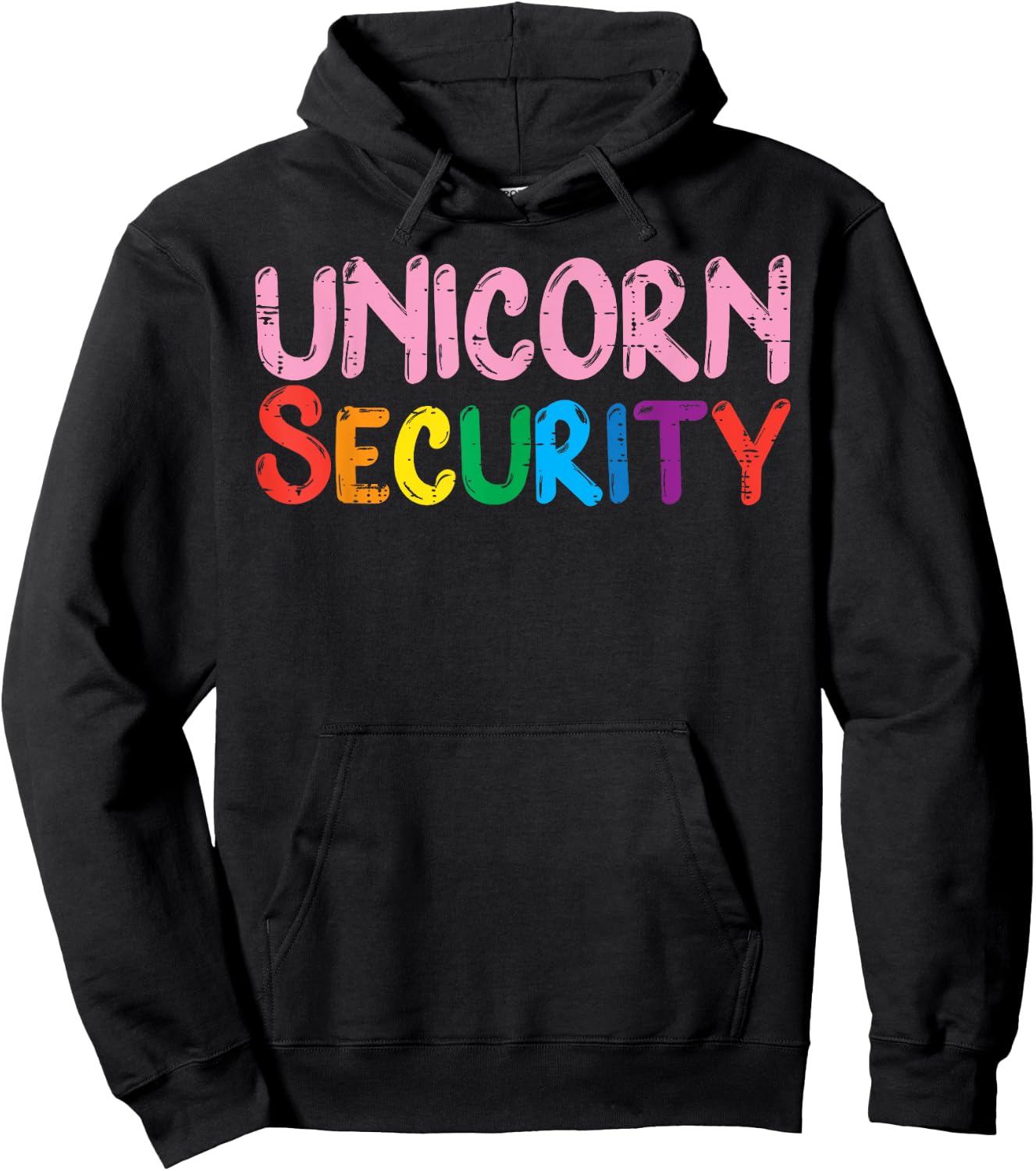 Unicorn Security Dad Brother Halloween Costume Men Boys Hoodie - Hoodie | Black