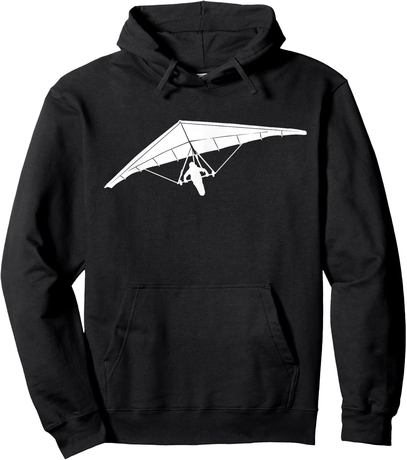 Silhouette Hang Gliding Air Pilot Flight Glider Aircraft Fan Hoodie - Hoodie | Black